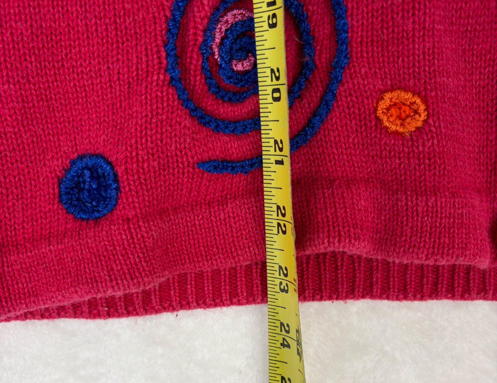 Vintage VICTORIA HARBOUR Cardigan Sweater Red Multicolor Holiday Christmas