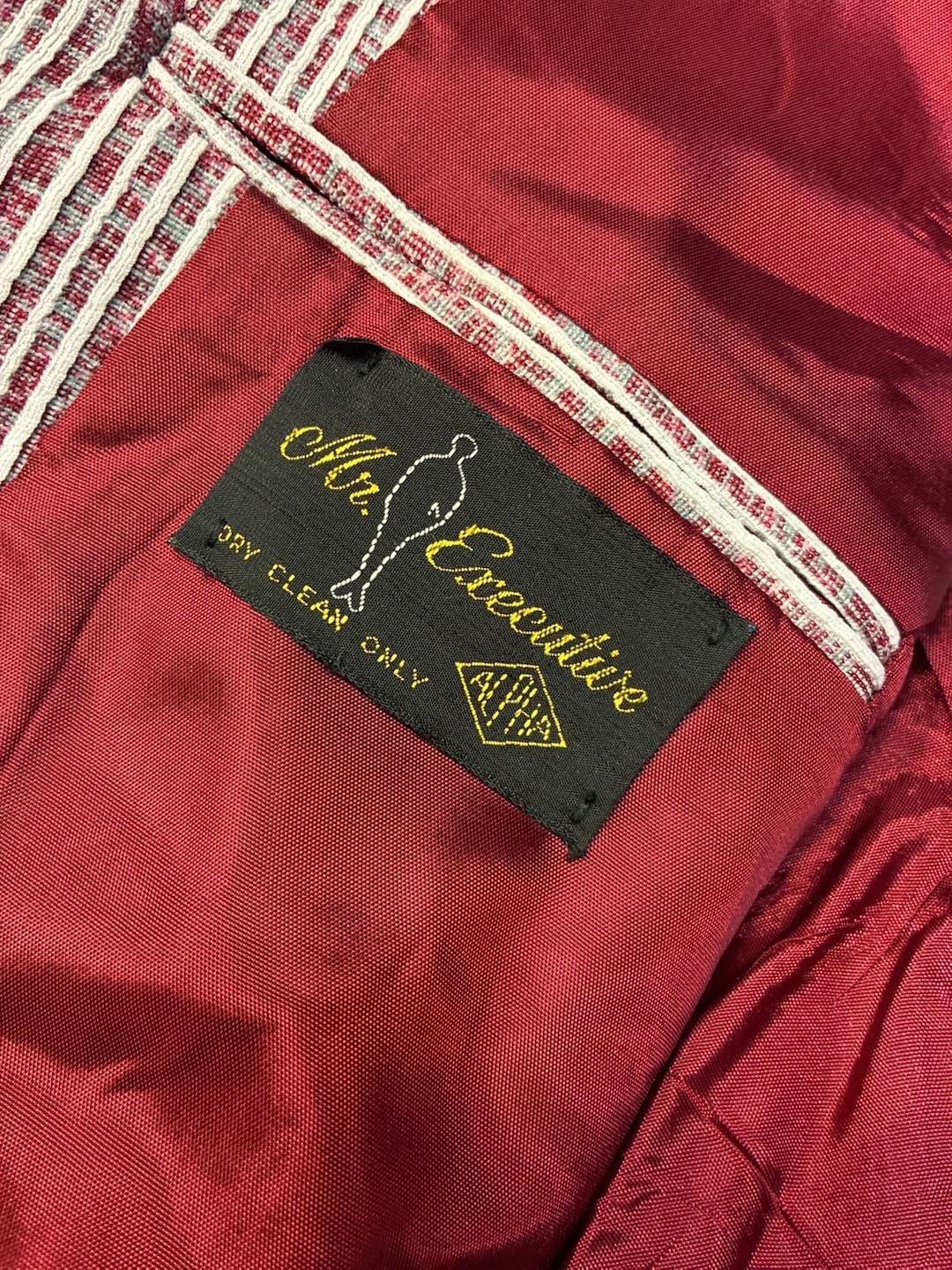 Vintage 1970s Striped Red and White Polyester Leisure Blazer