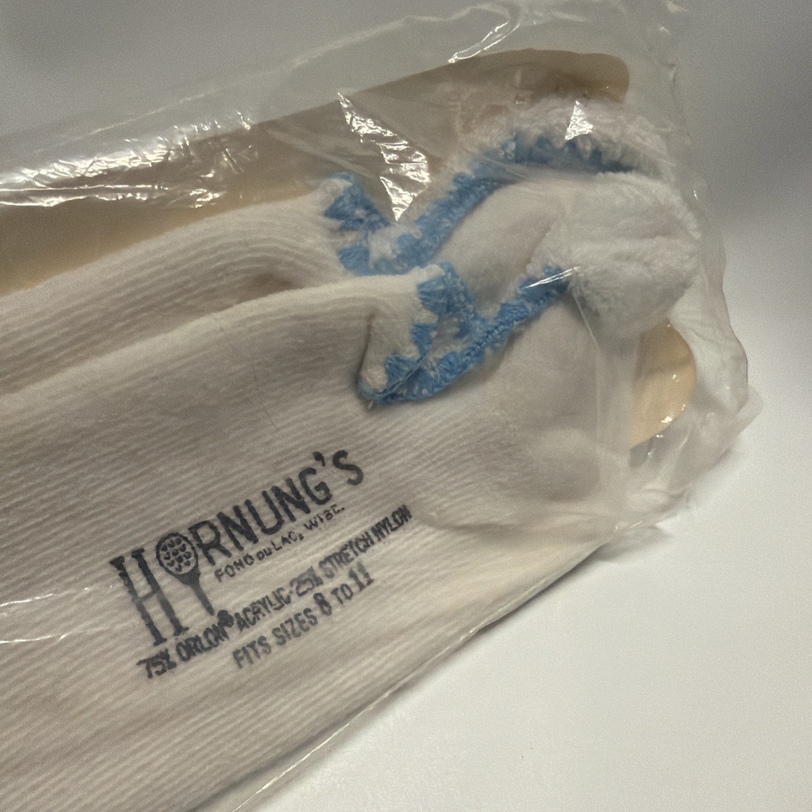 VTG Women’s Socks Ankle 8-11 Low Cut White Blue USA Hornung’s 70s 80s NOS