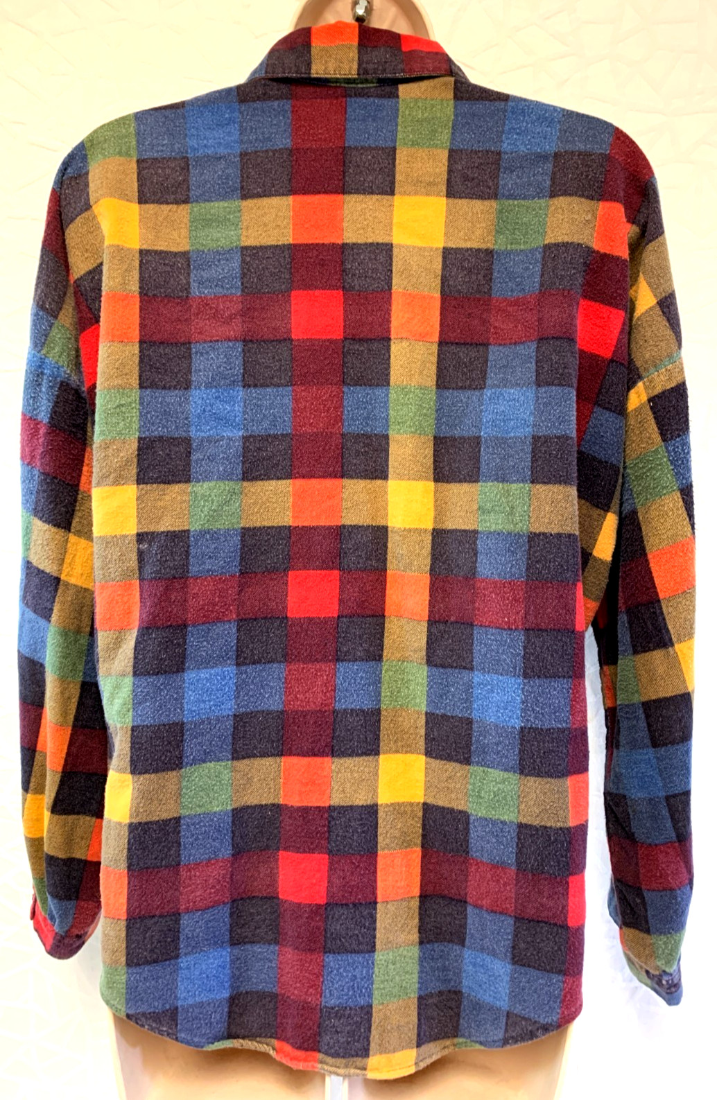 Vtg Sears the Fashion Place Long Sleeve Button Up Shirt Plaid Flannel Women’s 14