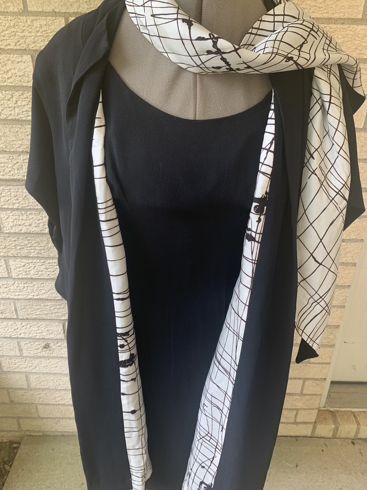 vintage 60s Lilli Diamond California black sheath dress matching lined cape sz S