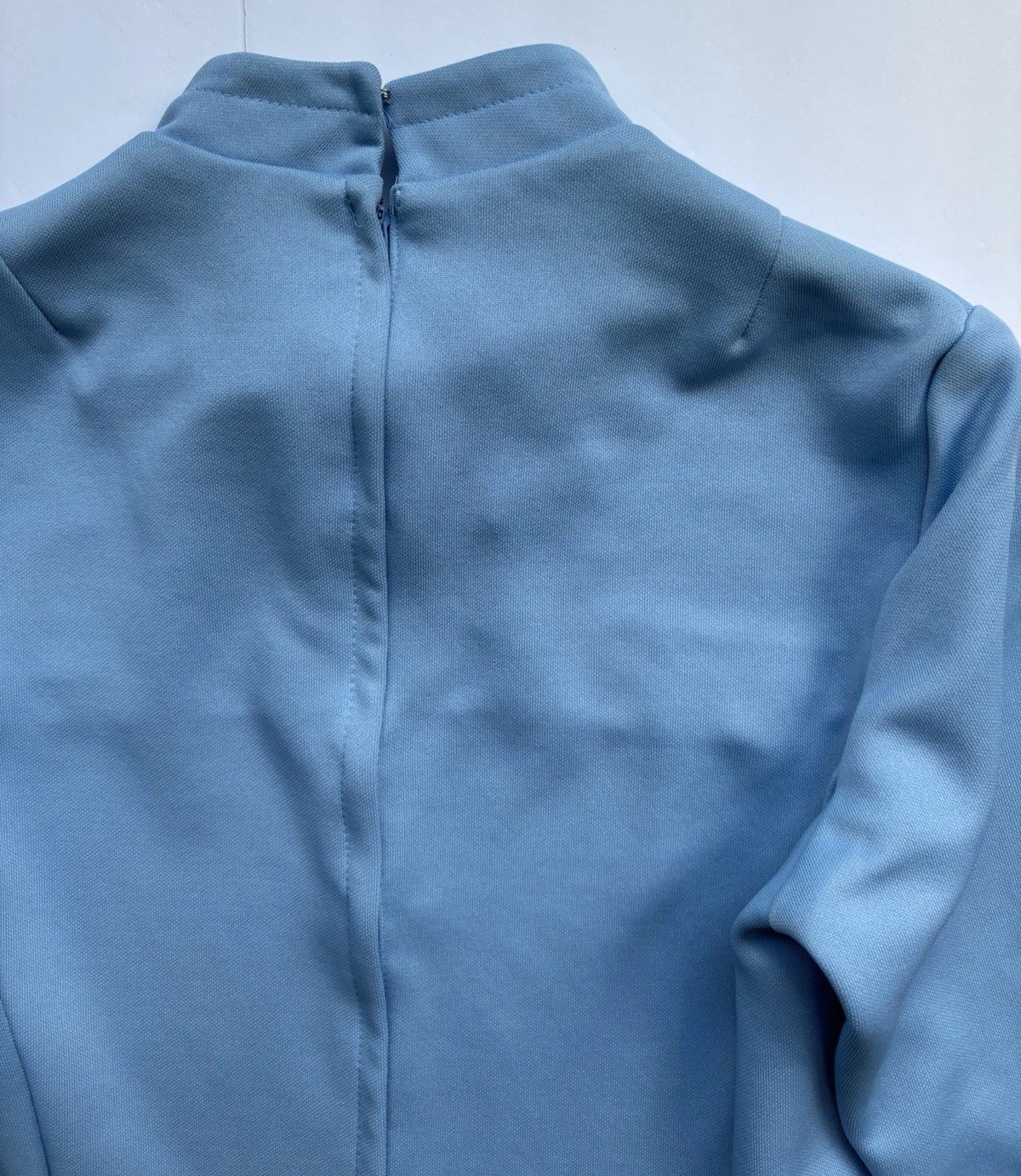 Vintage Powder Blue Long Sleeve Secretary Size 12 Unbranded Grandma