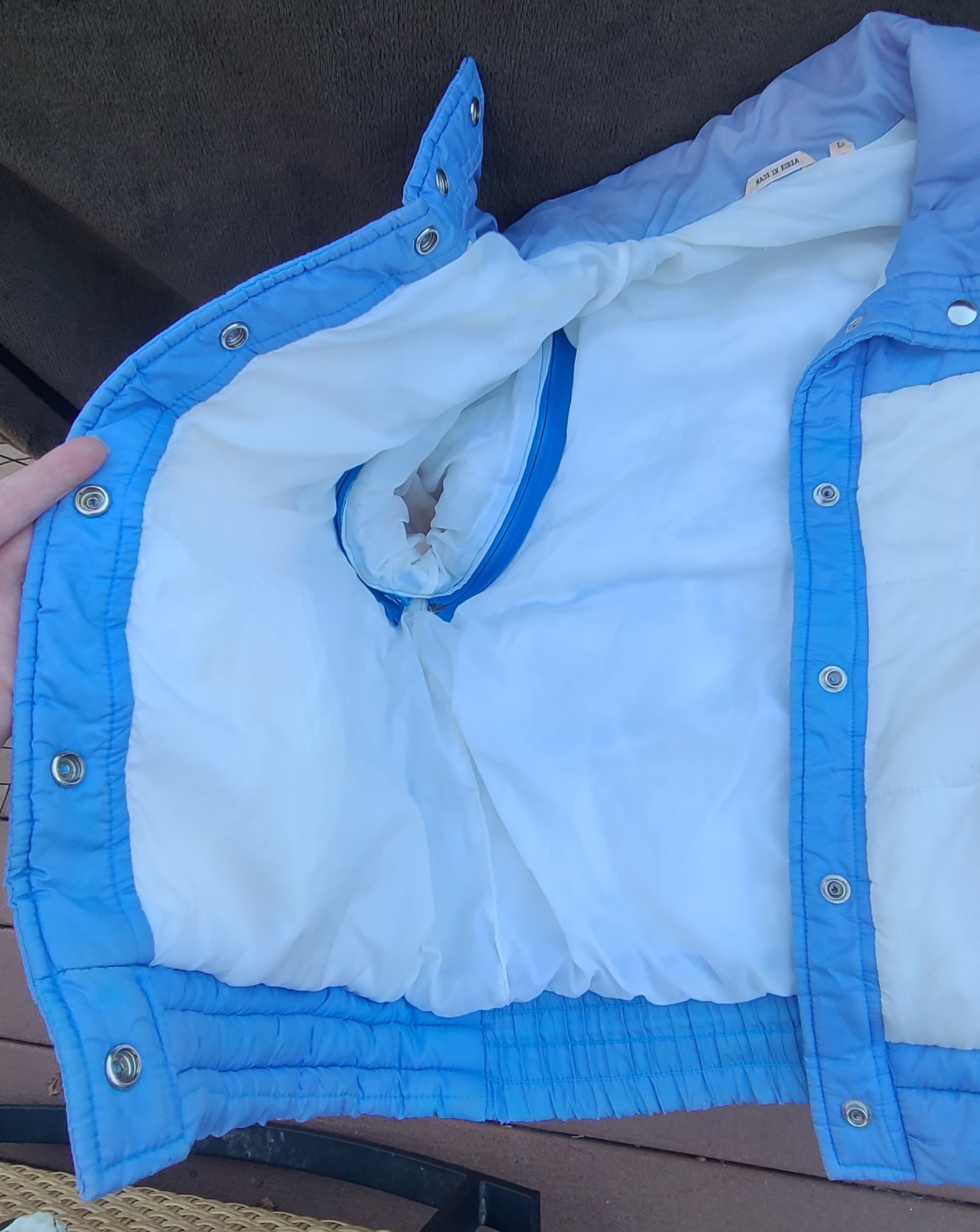 1970s Vintage Puff Ski Jacket *MINT* with Zip Off Sleeves! Size Large Adult