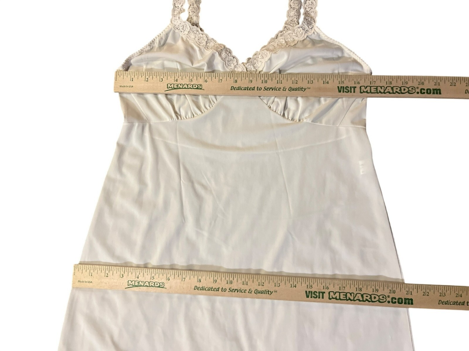 Vintage 90s Cabernet Ivory Slip Dress Womens 38 24″ Used