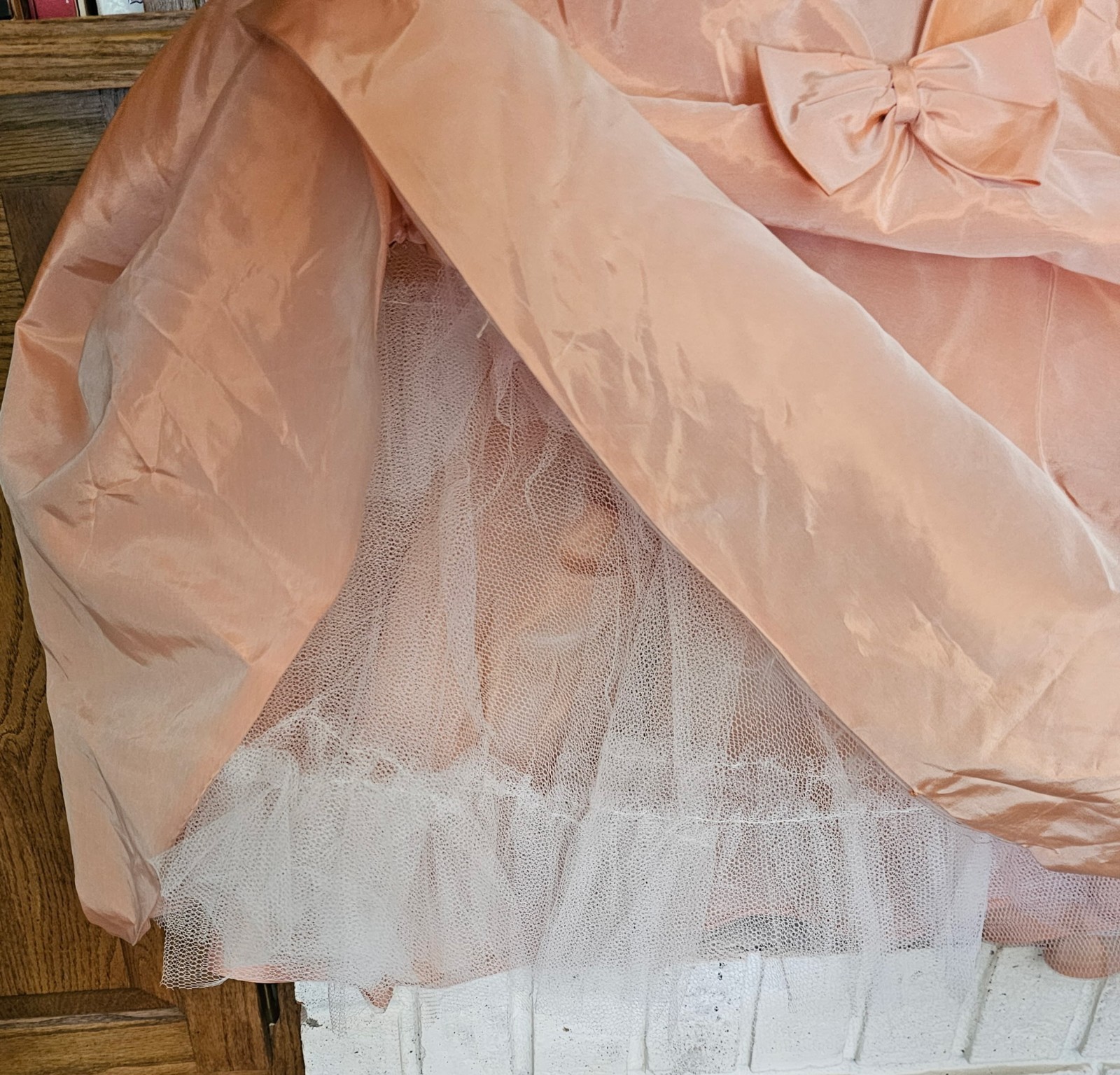 Pink Tafetta Cocktail Dress With Bows