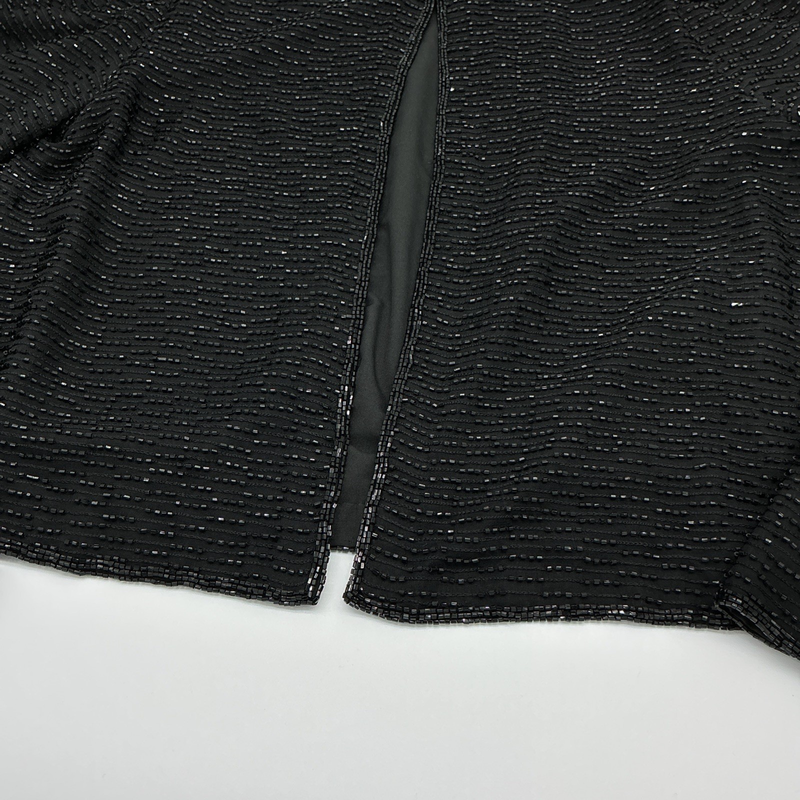 Vintage ANDRETTA DONATELLO Silk Beaded Jacket/Topper Black Size Medium