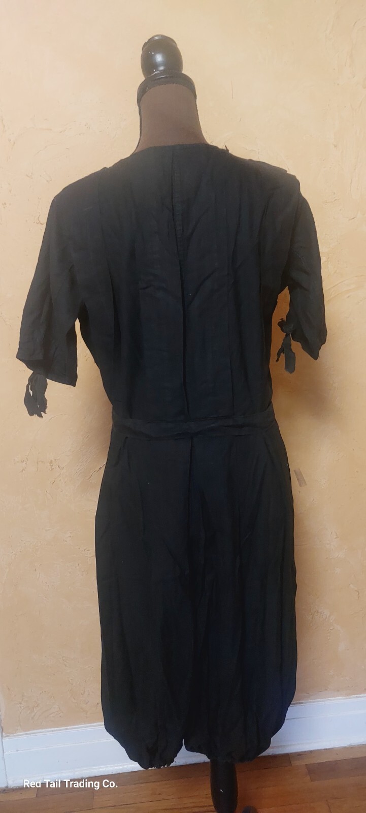 Museum Quality 1910s Edwardian Black Cotton Gymsuit, playsuit, Made By „Winner”