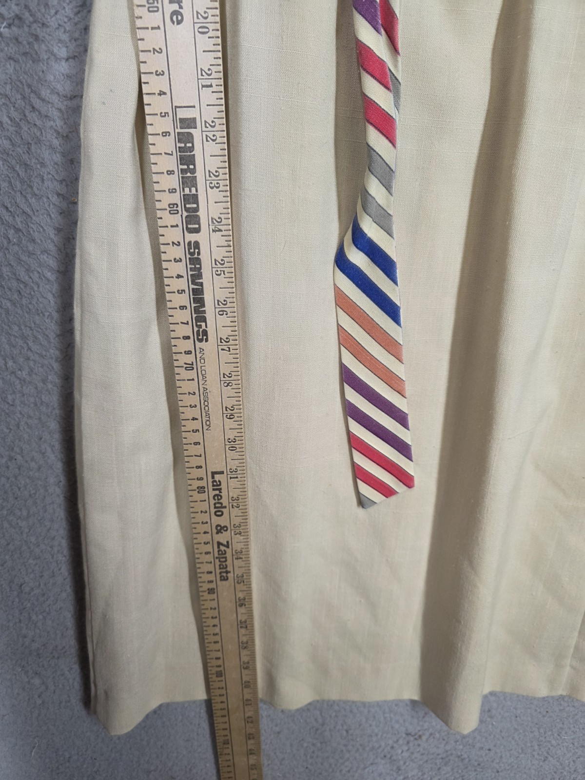 Vintage Dress Size 8 Striped Belted Ilgwu Charles Alan Short Sleeve Faux Wrap