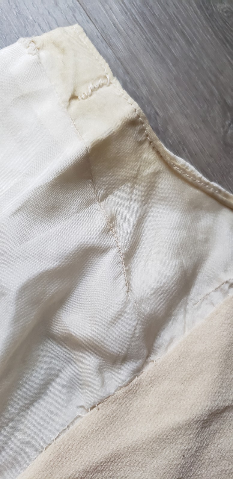 VTG 30s? Cream Camisole Top Sz XXS? Study Design Inspiration Costuming DAMAGED