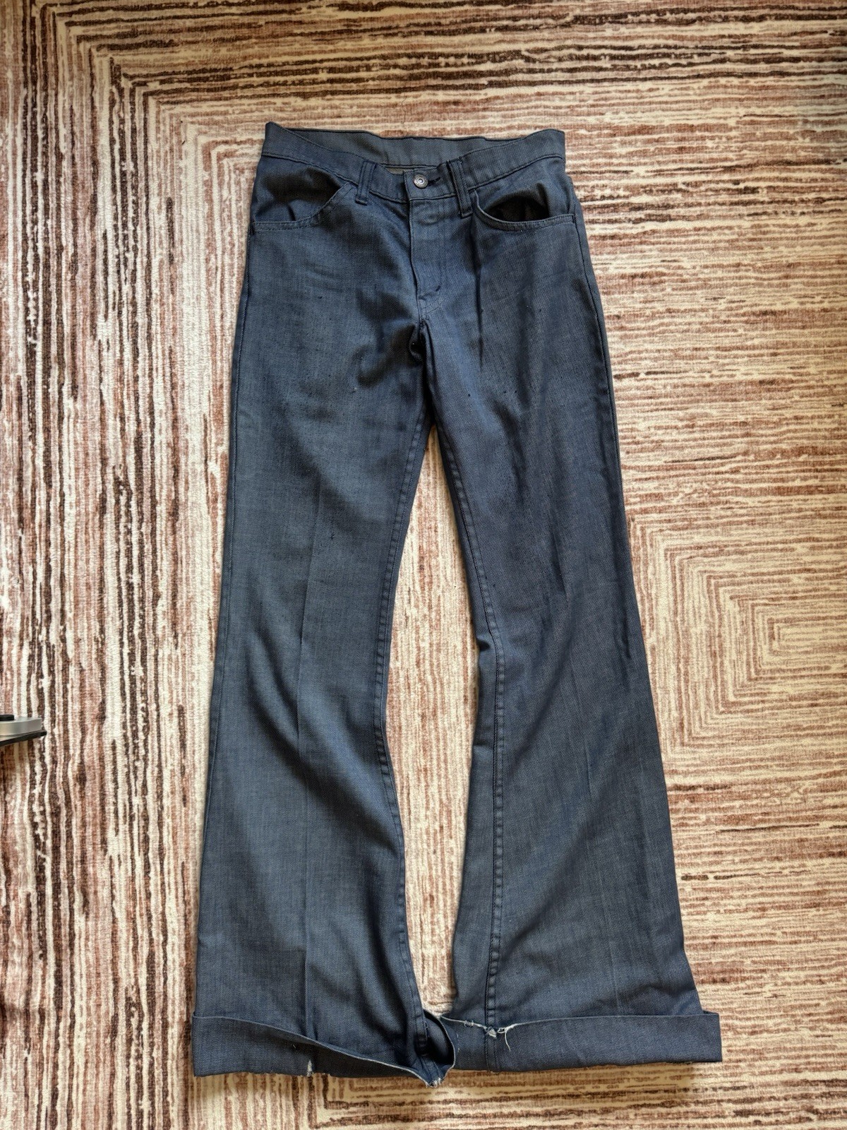 Vintage Levi’s Sta-Prest Blue Bell Bottoms 70s Talon 42 Zipper 29×34