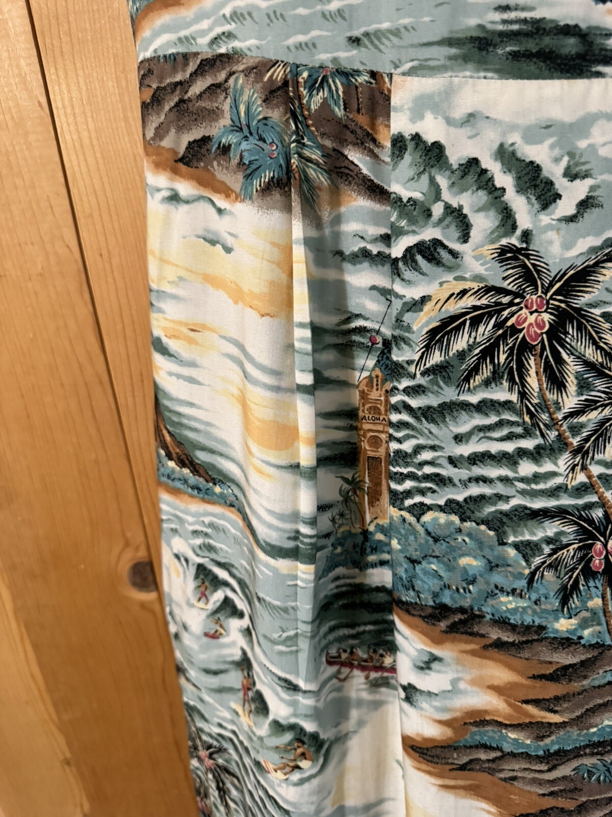 Womens Pineapple Juice Hawaiian MuumuuMidi (2 Flaws) SMALL BUST 18 Across