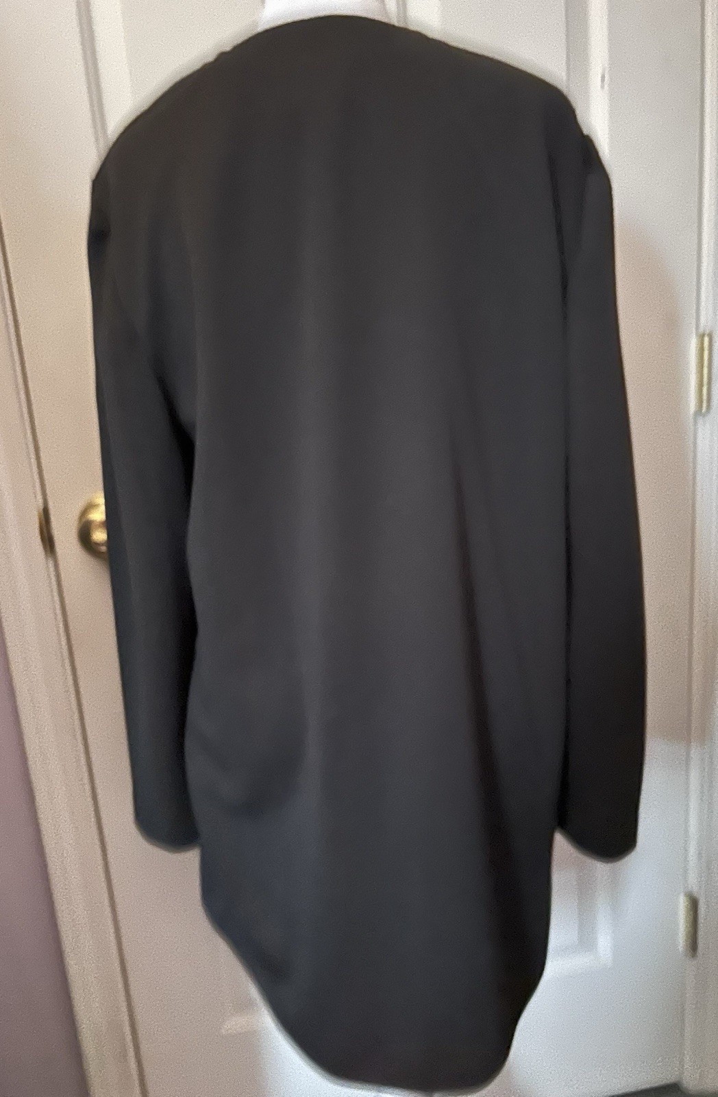 Vintage Leslie Fay Black Open Front Blazer Size 8