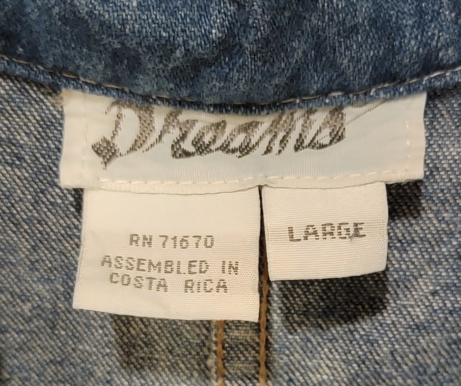 Vintage DREAMS Ideas Apparel NOS JUMPSUIT Denim WOMEN’S ROMPER Size LARGE