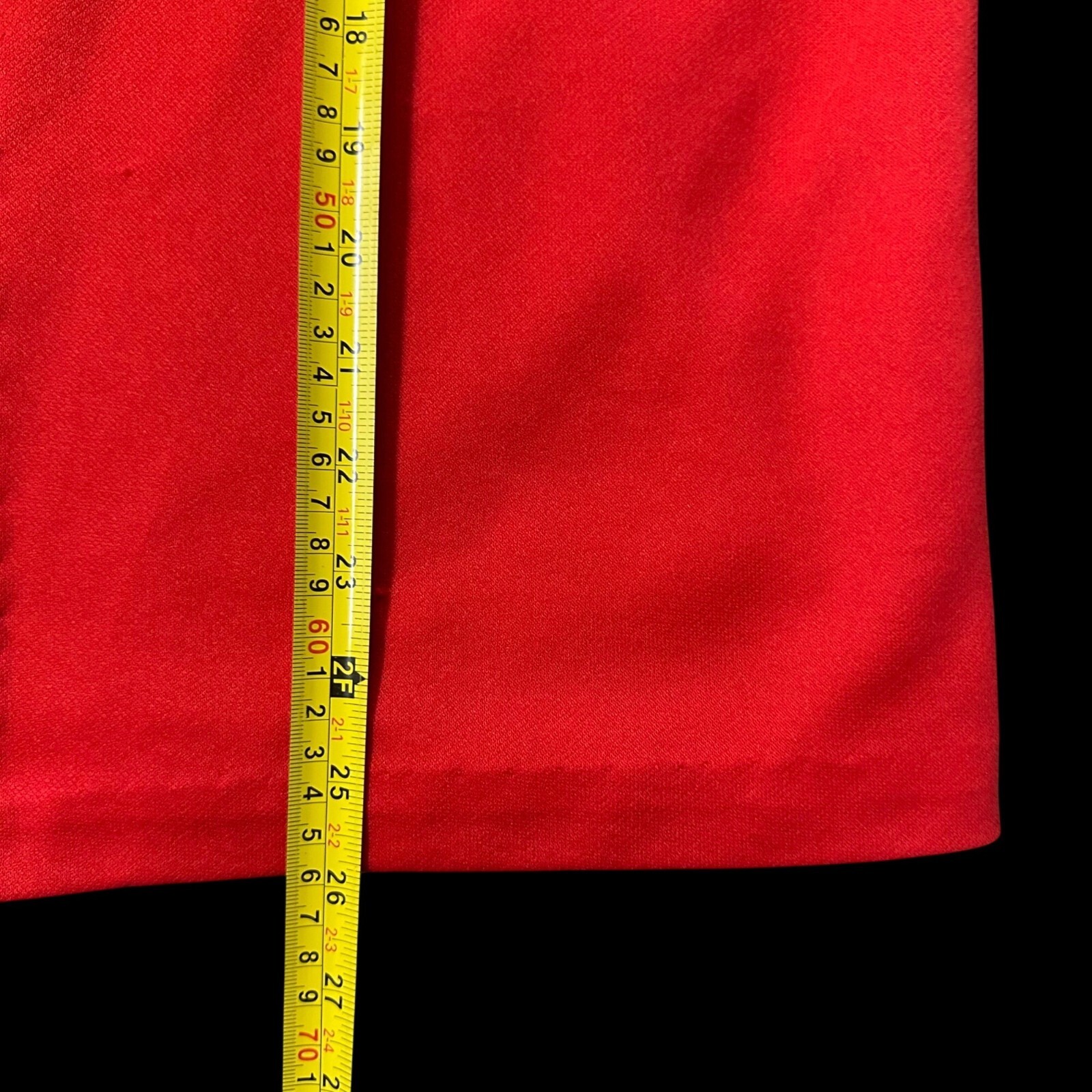 Vintage Open Front Blazer Jacket Cardigan 1980s Red Polyester Business Casual
