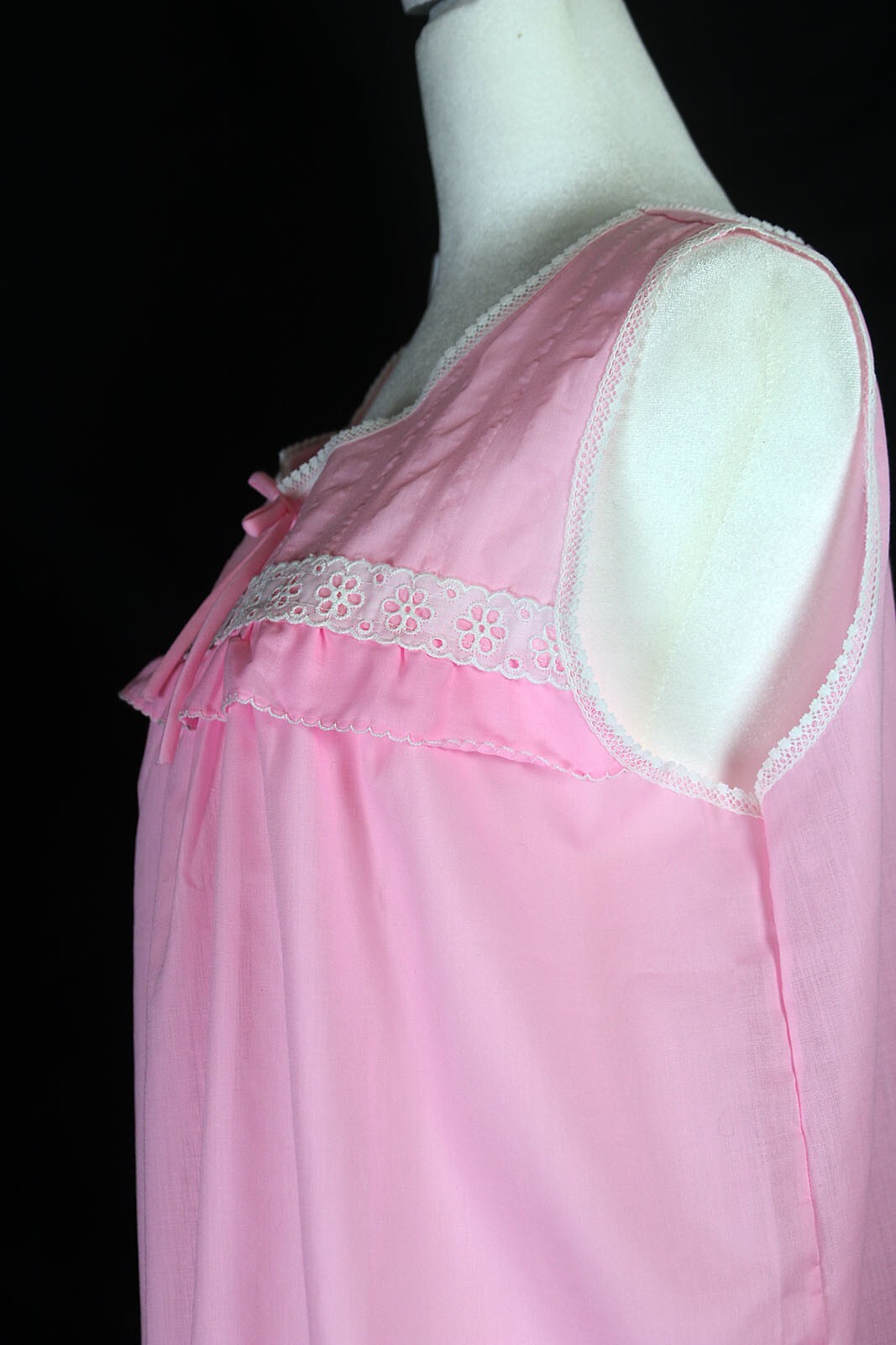 Vintage Women’s Sz M Babydoll Sheer Sleep Set Pink Stones Wear World of Fashion
