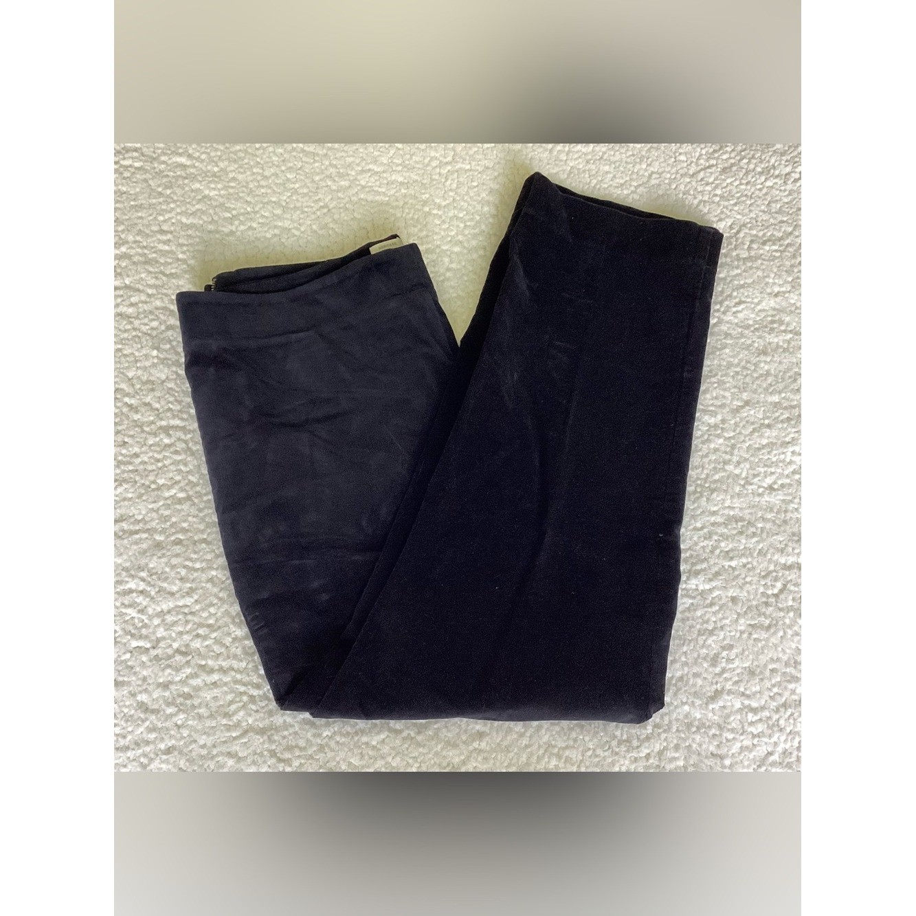 Talbots Heritage Petites Navy Velvet Pants Size 12P Quiet Luxury Old Money