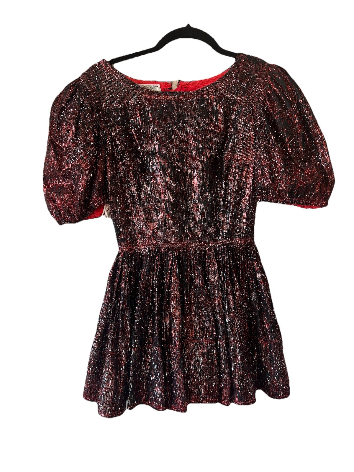 Vintage Williams Costume Metallic Mini Dress Cape Set XS/S Showgirl Burlesque