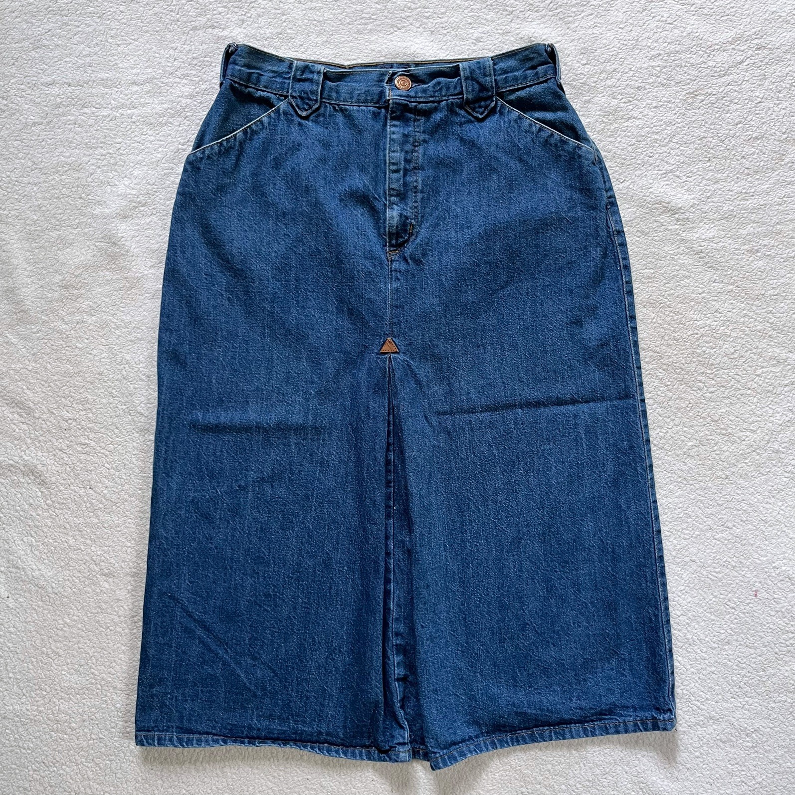 70s Vintage Ralph Lauren Polo Western Wear Denim Jean Skirt Size 8 26″ Waist