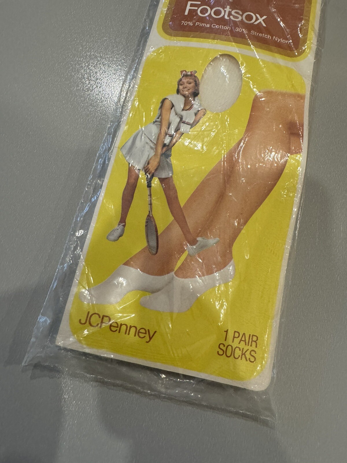 Vintage JCPenney Size M Gaymode Sport Footsox White Socks NEW Fits 8-9 1/2 Low