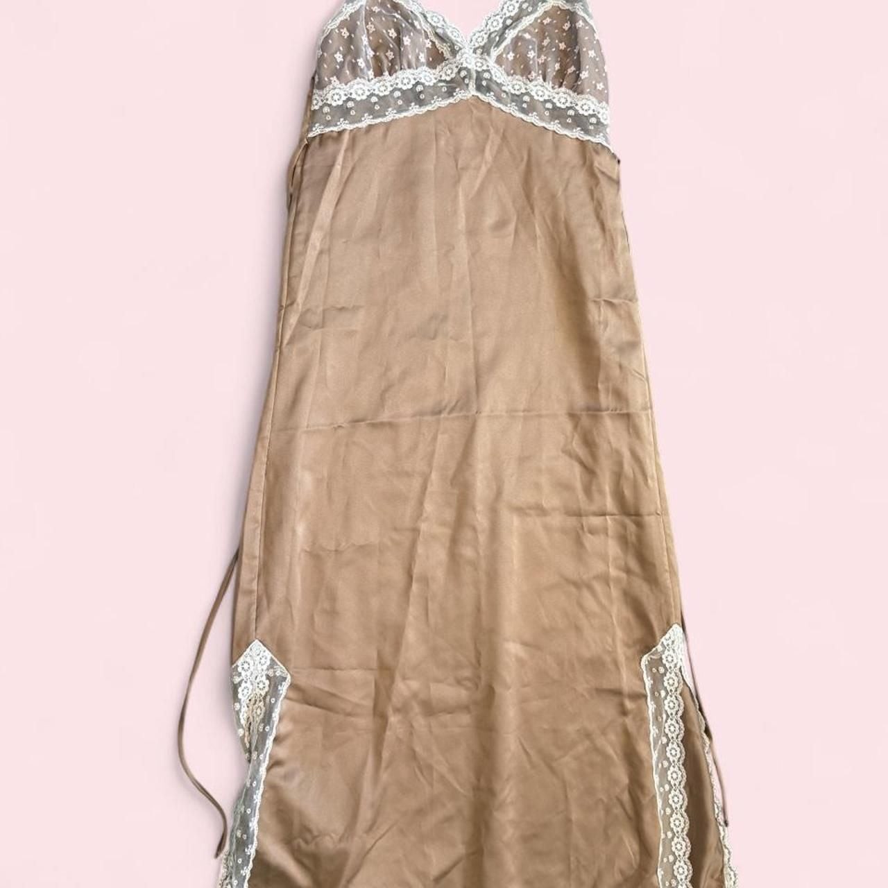 Vintage Corhan-Noumair Lace Trim Slip Dress Size P