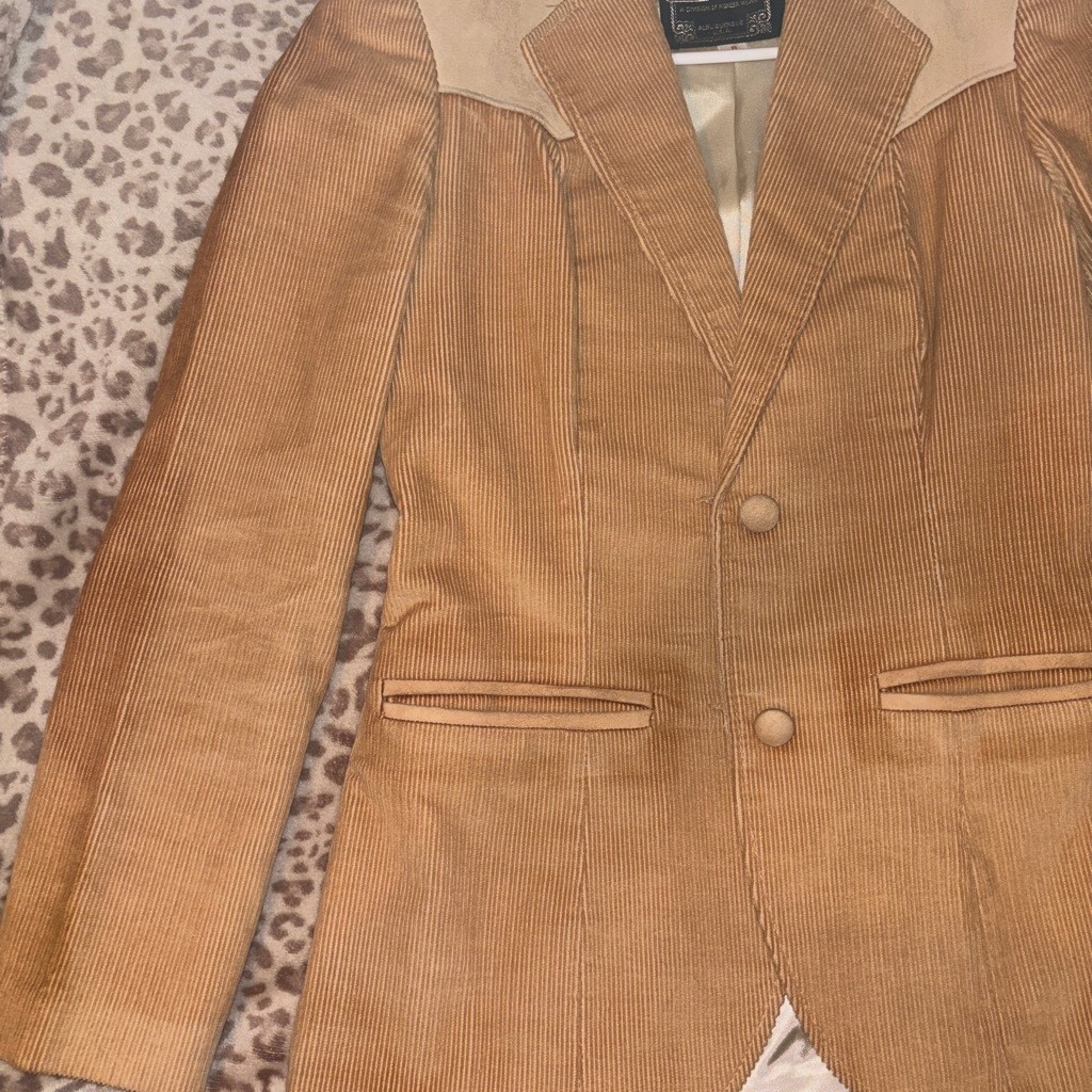 vintage ms pioneer suede and corduroy blazer