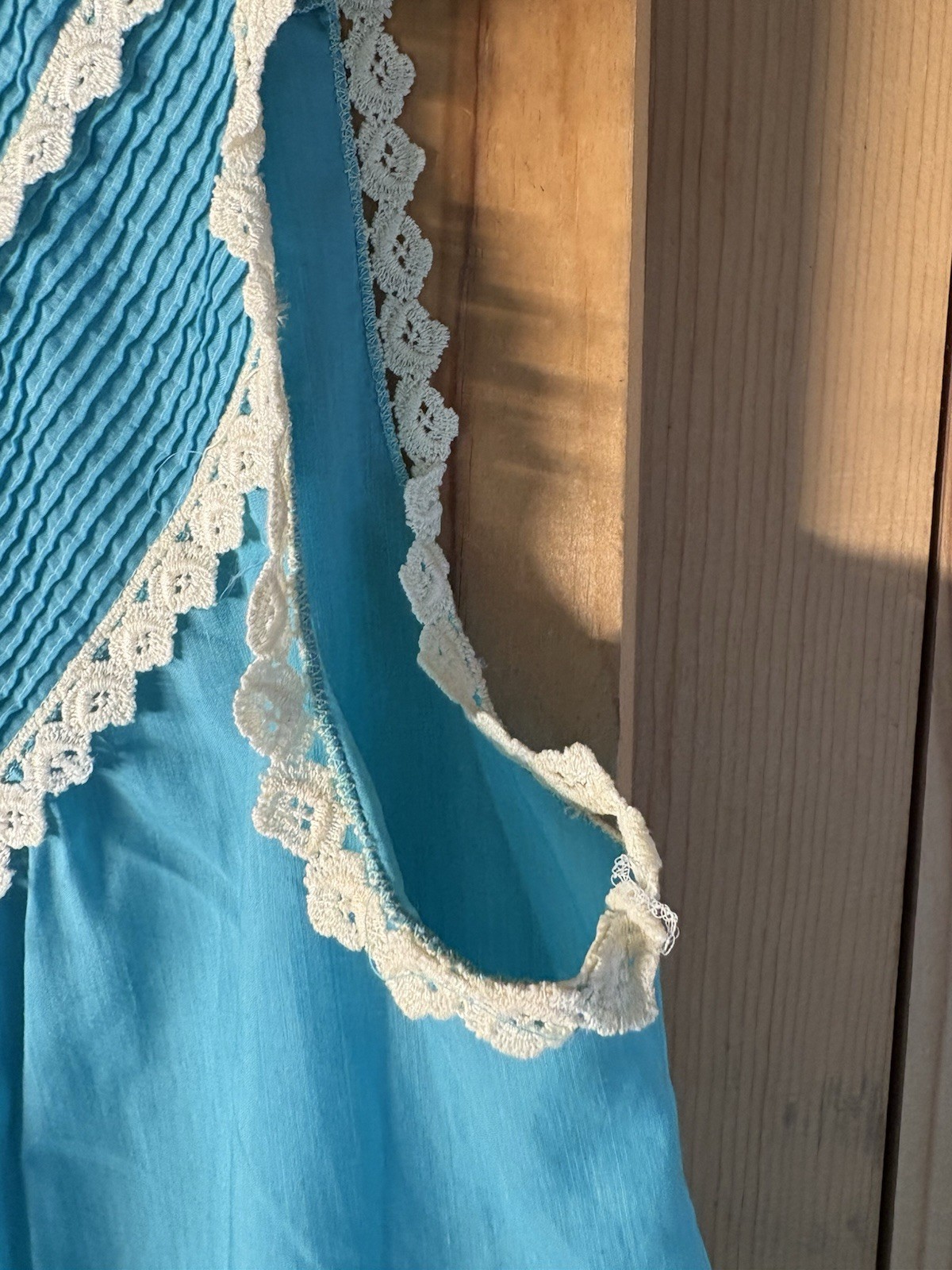 VTG 1950/60s Delores Barbizon Blue Soft Nightgown NWOT Sz 11 M/L 40”/46”