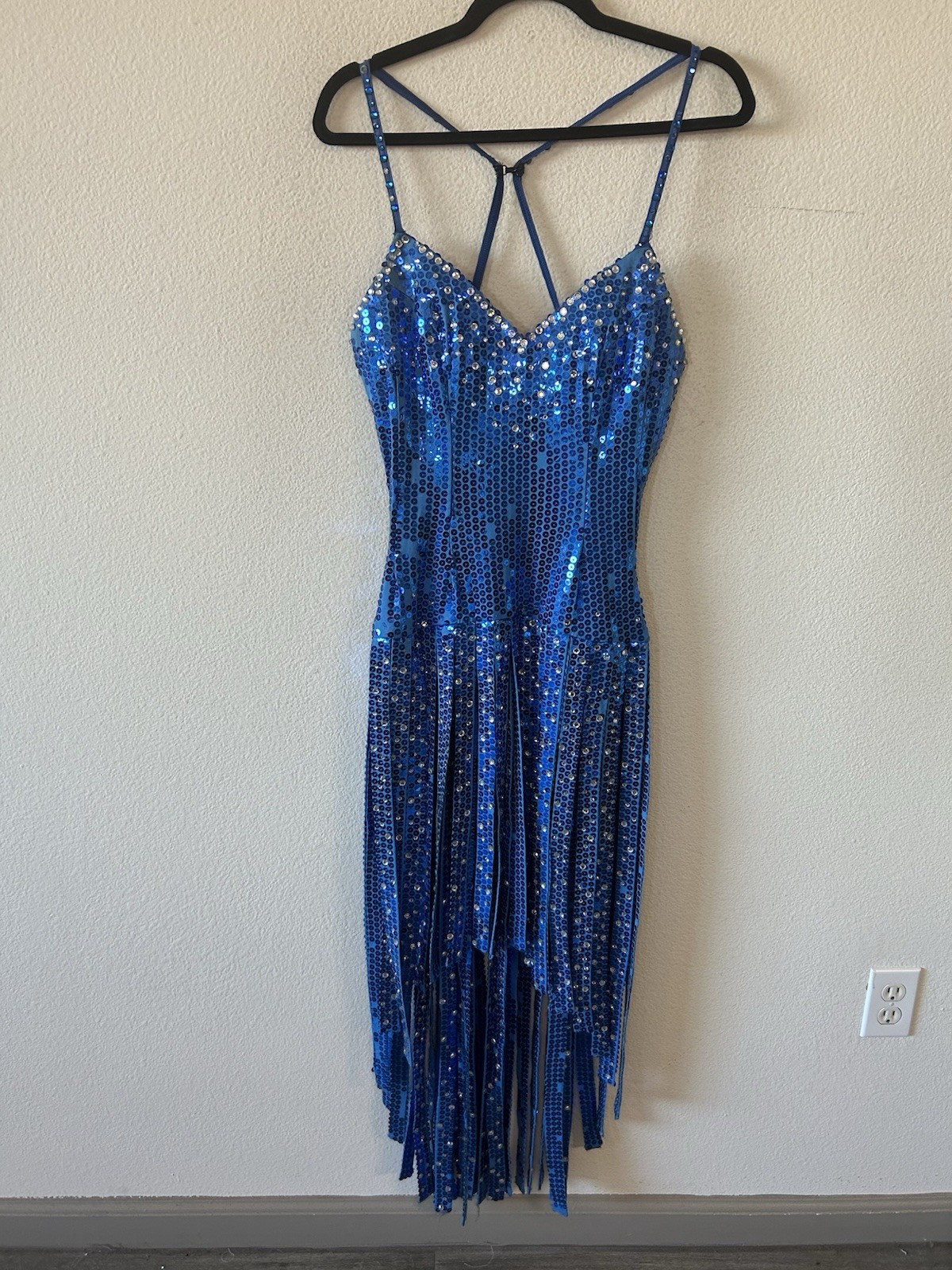 Vintage Showgirl Sequin Fringe Corset Dress Taylor Swift Stage Costume M