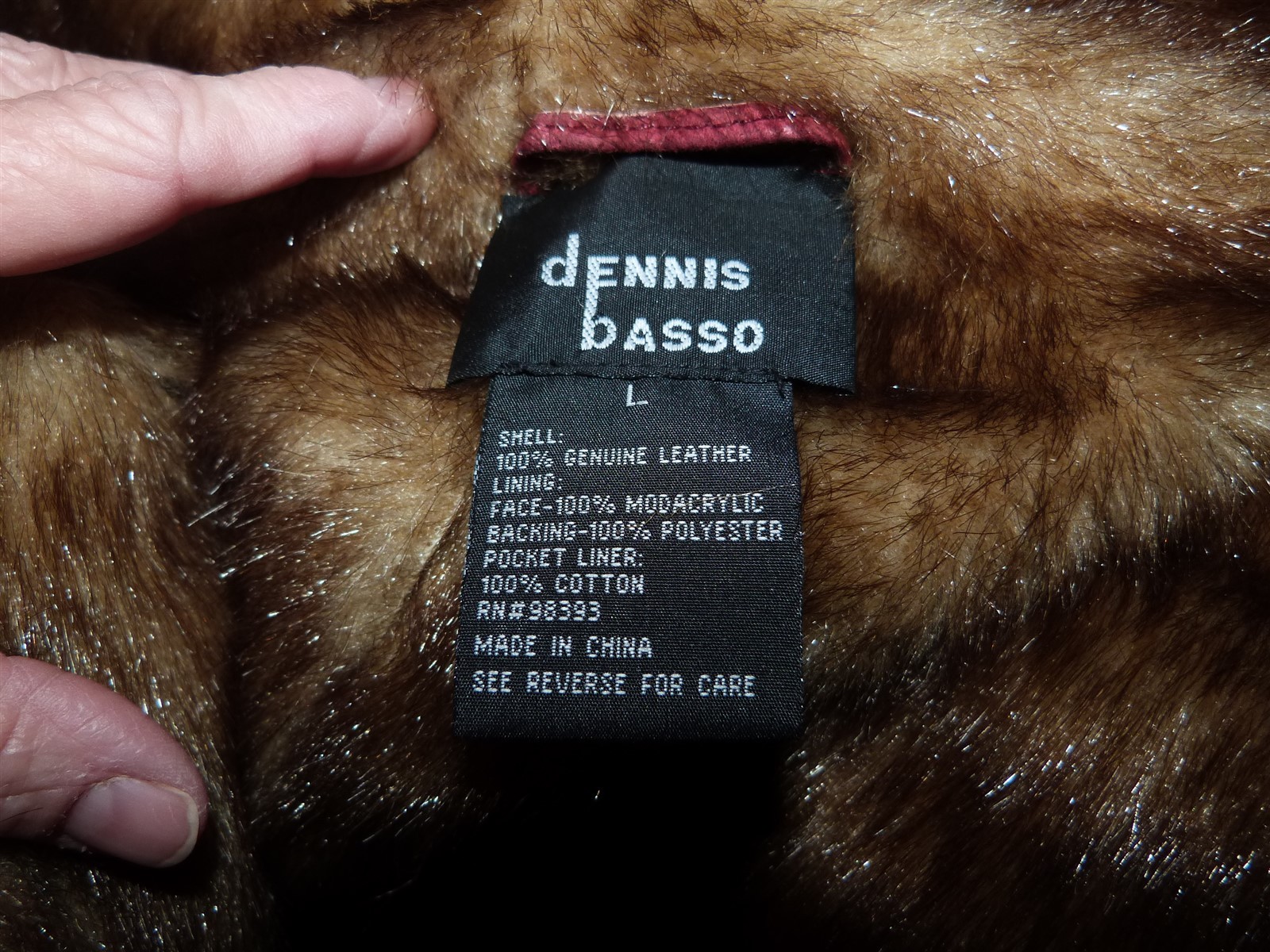 Dennis Basso suede coat vintage 1990s faux fur red Burgundy Maroon wine hood W L