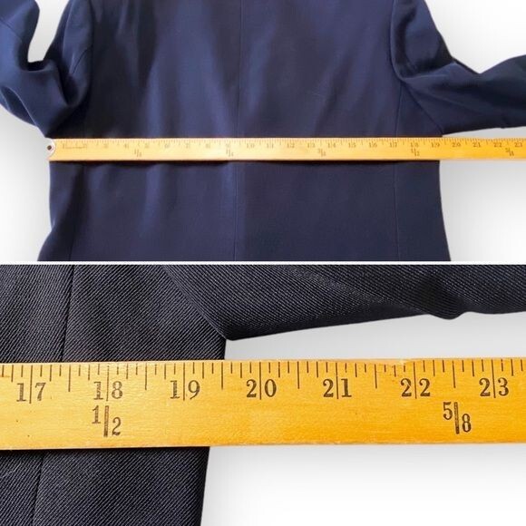 Vintage Et Vous (Paris) Navy Blue Wool Jacket, Size Unisex S, From 90s