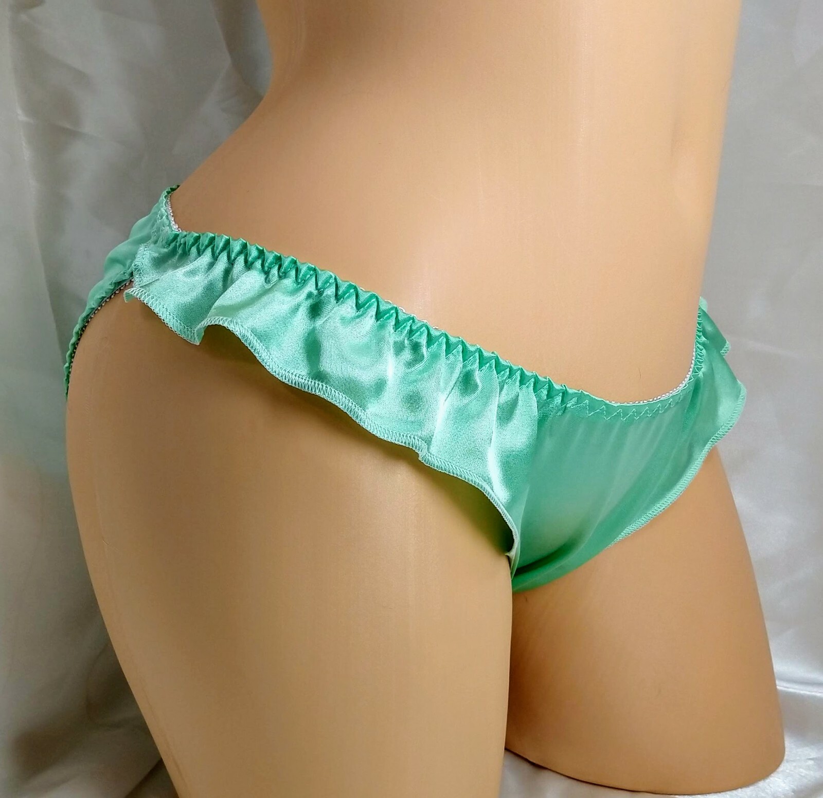 Mint Madness Satin Flutter Bikini Panties