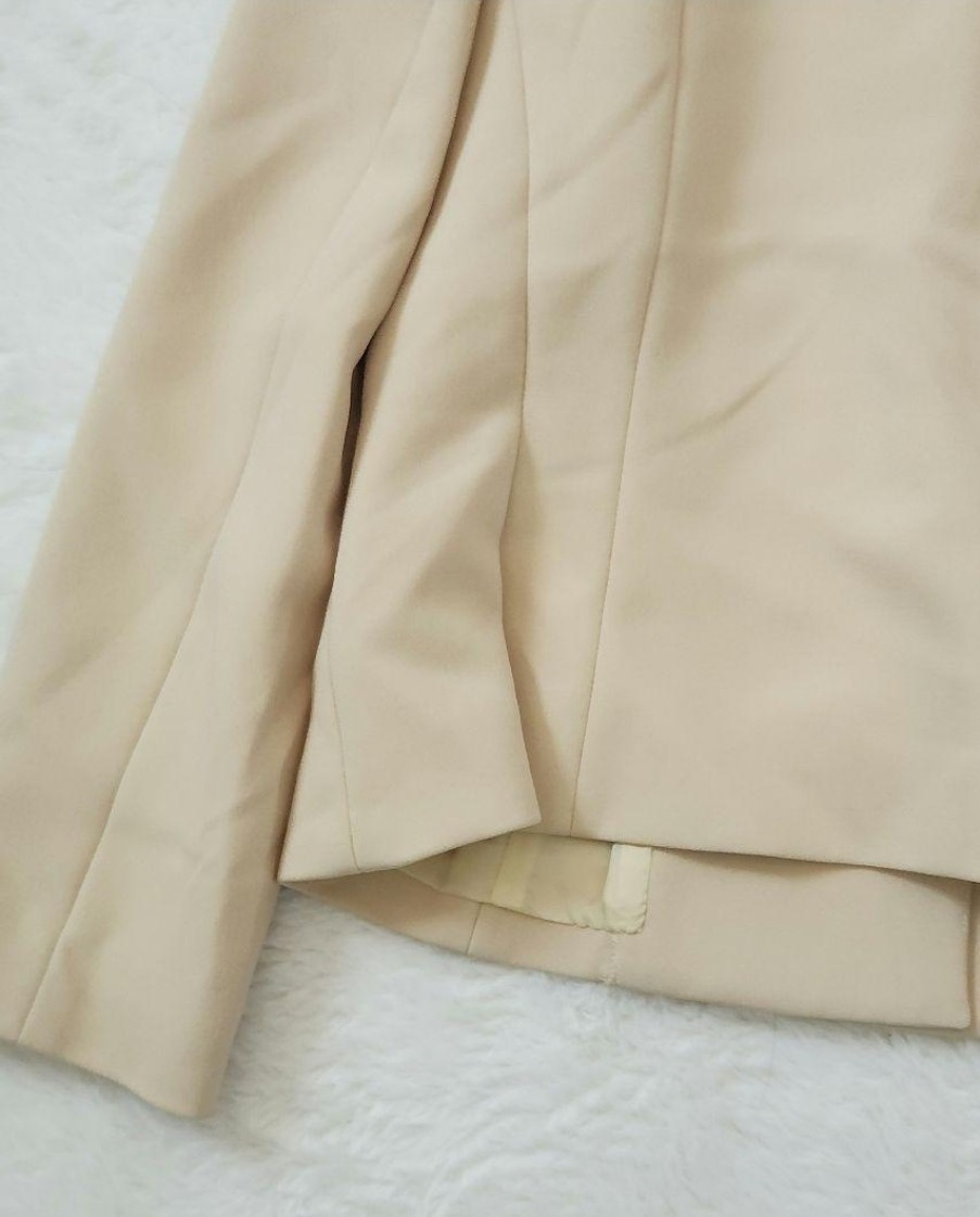 Vintage La Mode Paris Wool Blazer Jacket Beige Classic Elegant France