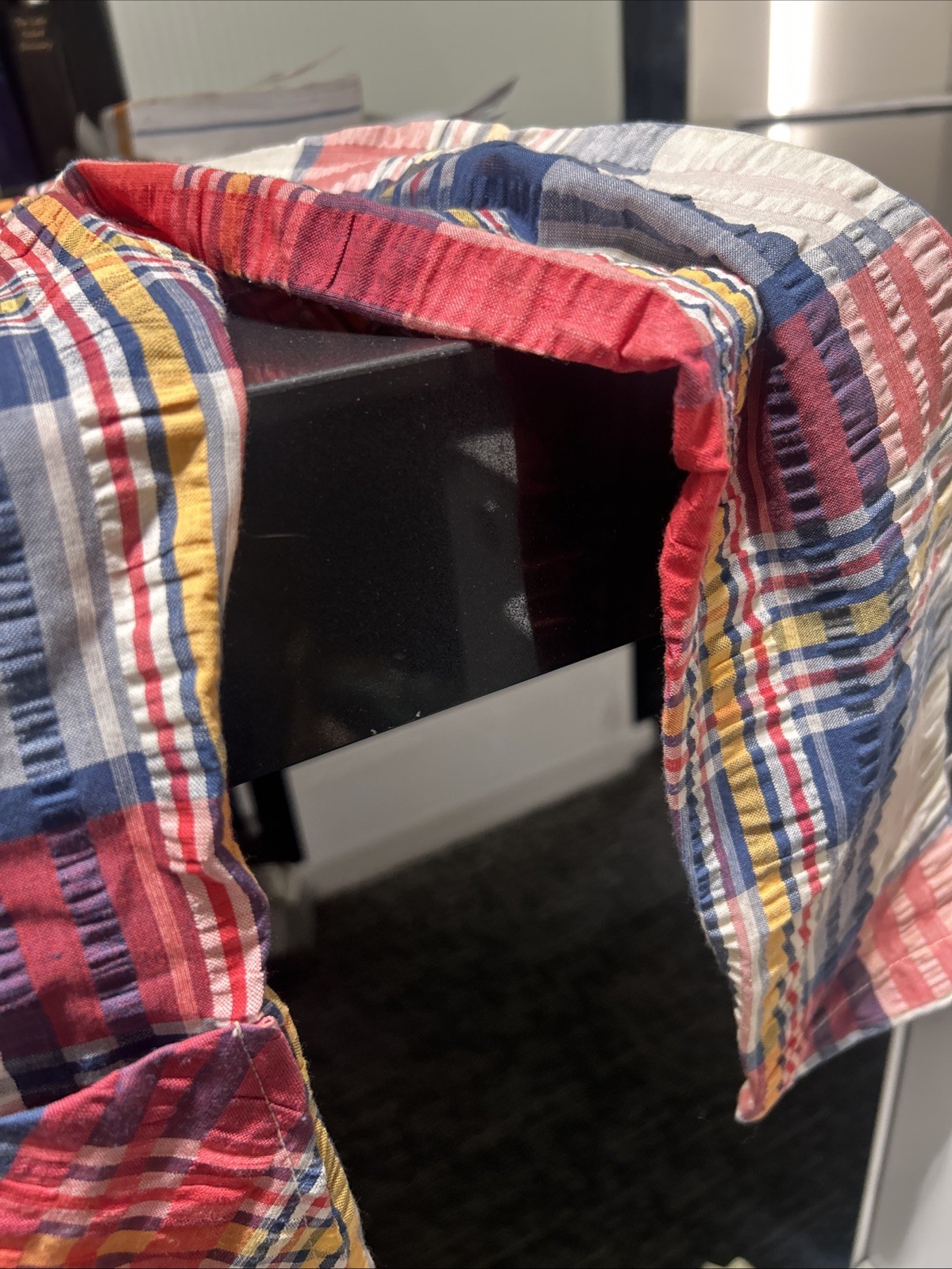 VTG Spiegel Women’s Blazer Red White and Blue Plaid Size 7/8 Small Very Nice