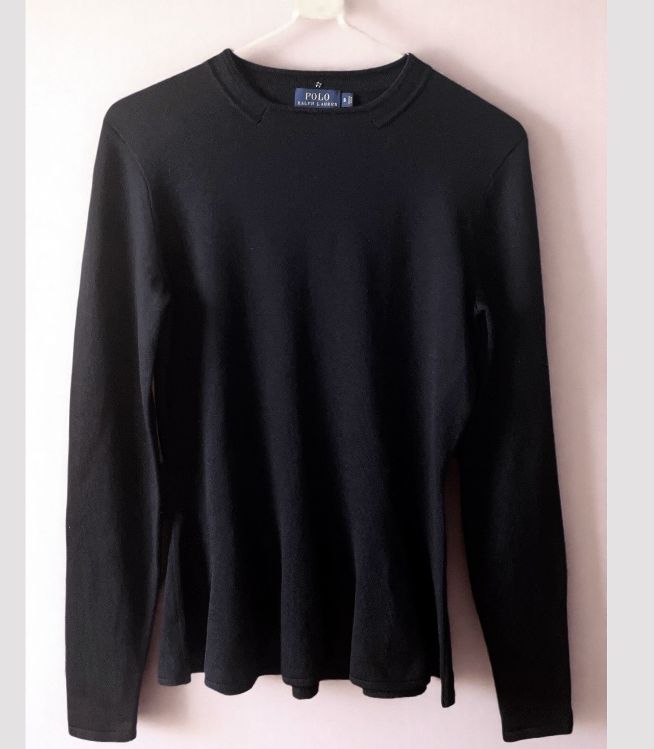 Vintage Black Ralph Lauren Peplum Sweater. Small