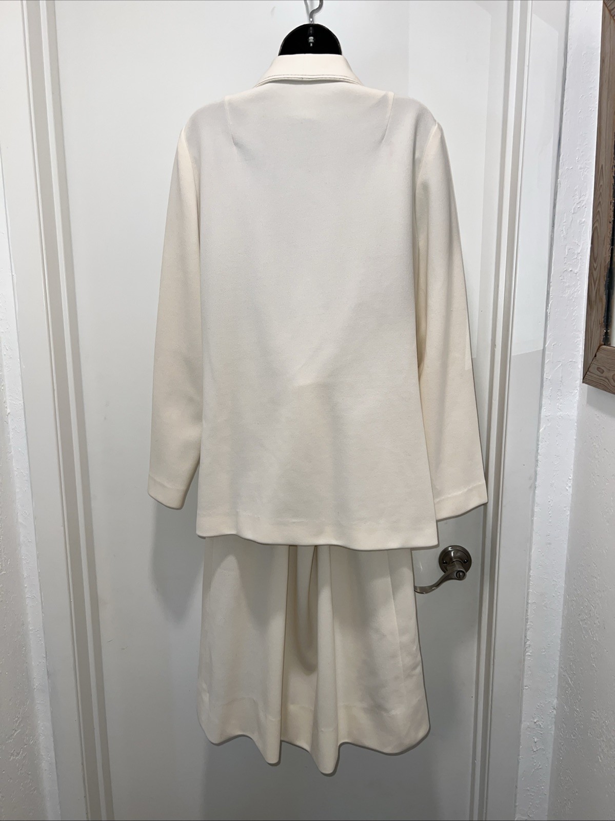 Vintage Custom Tailored By Nardis Of Dallas Blazer Jacket & Skirt Set Cream