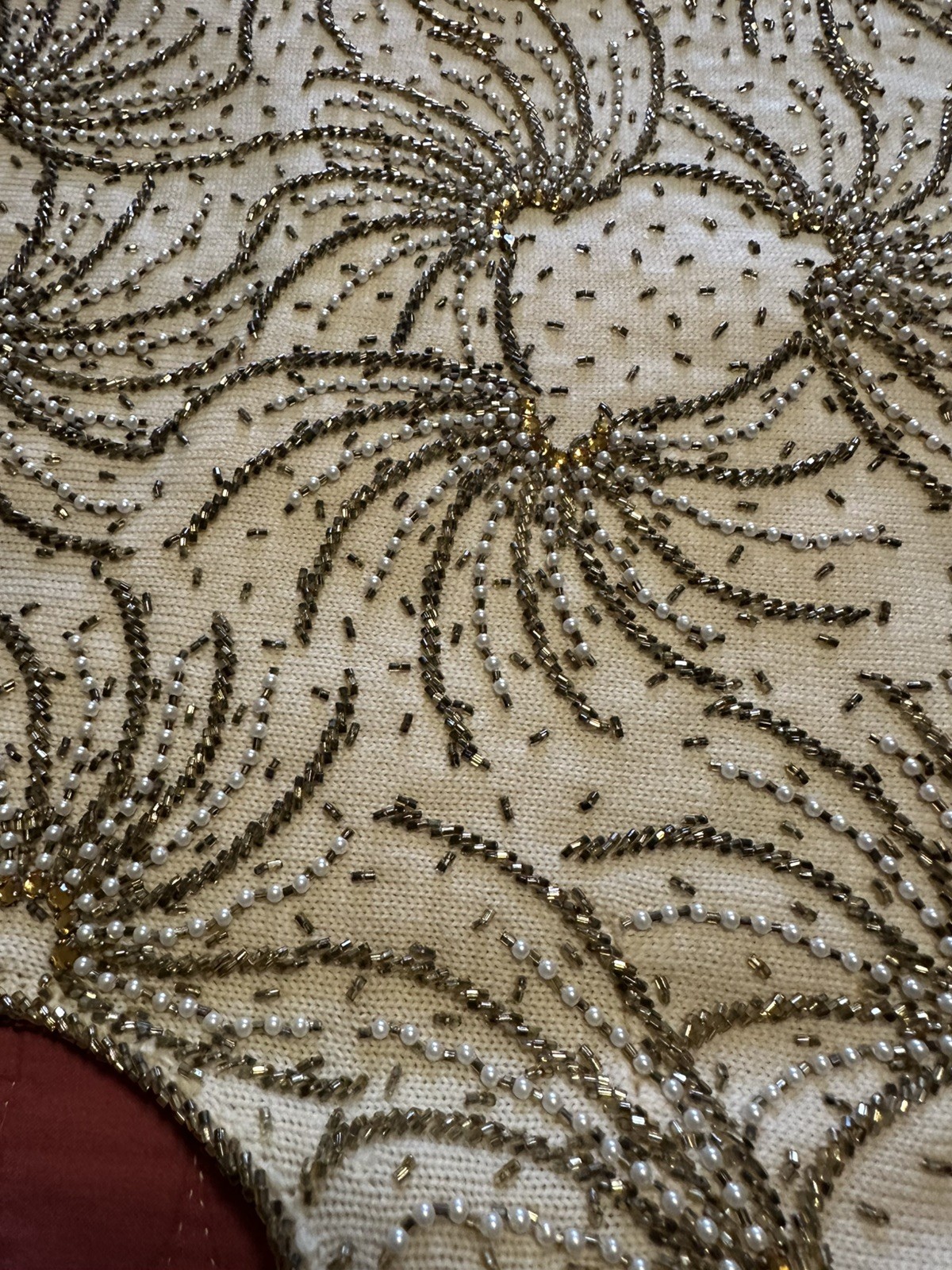 Vintage 60’s Jo-Ro Imports Sz S/M Pure Wool Hand Loomed Sequined Beaded Vest Top