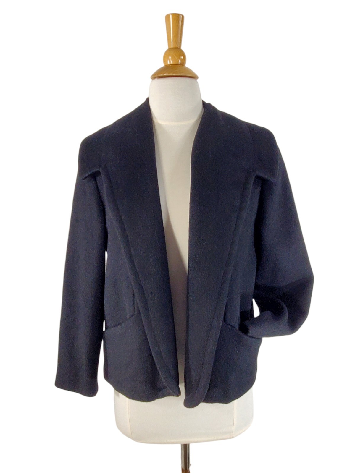Vintage 50s Plush Black Swing Jacket – med, lg