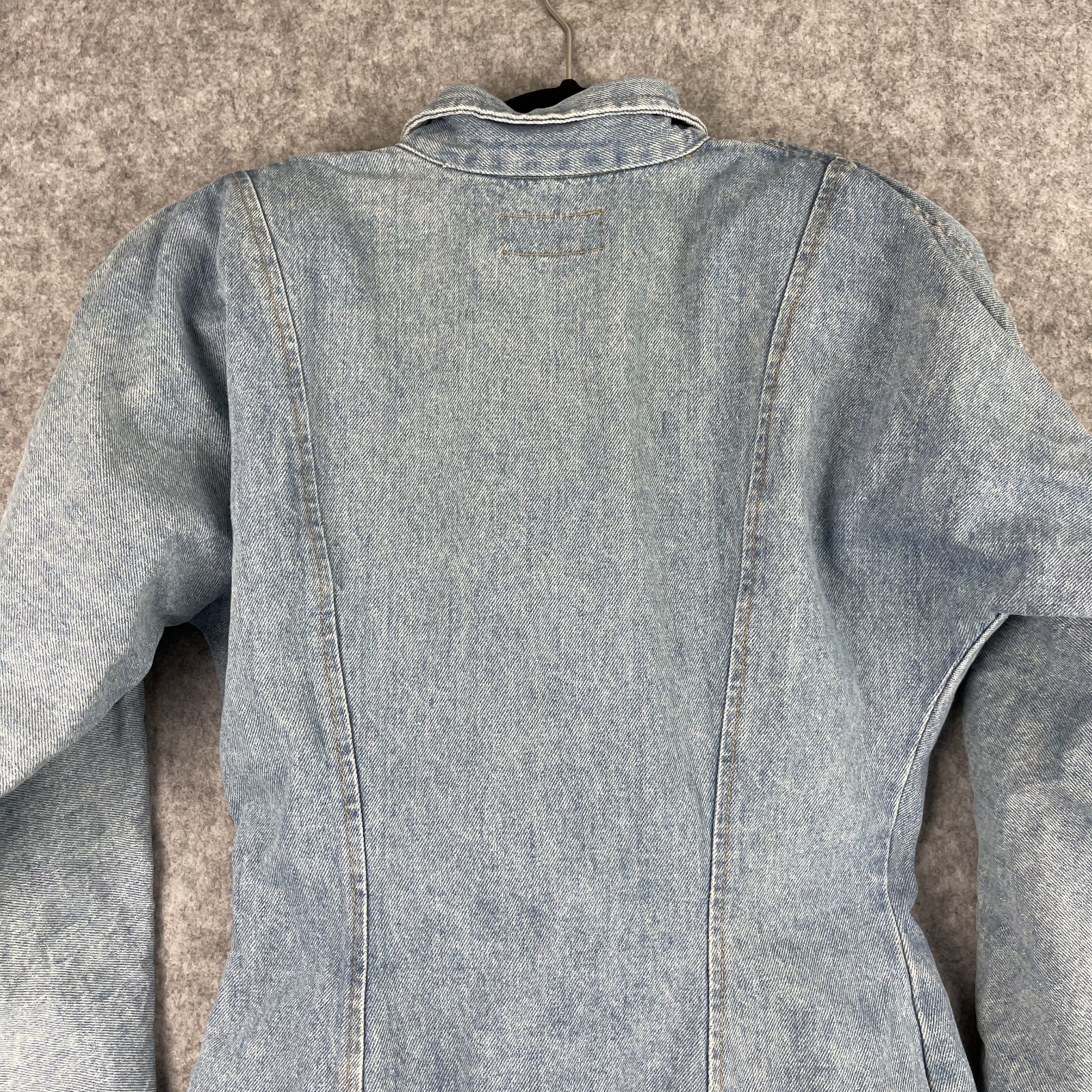 Vintage 80s Paris Blues Dress Womens 9 Denim Zipper Asymmetrical Stone Wash USA