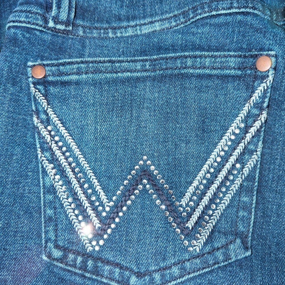 Wrangler Retro Women’s Dark Wash Mid Rise Bootcut Stretch Denim Jeans 29×32