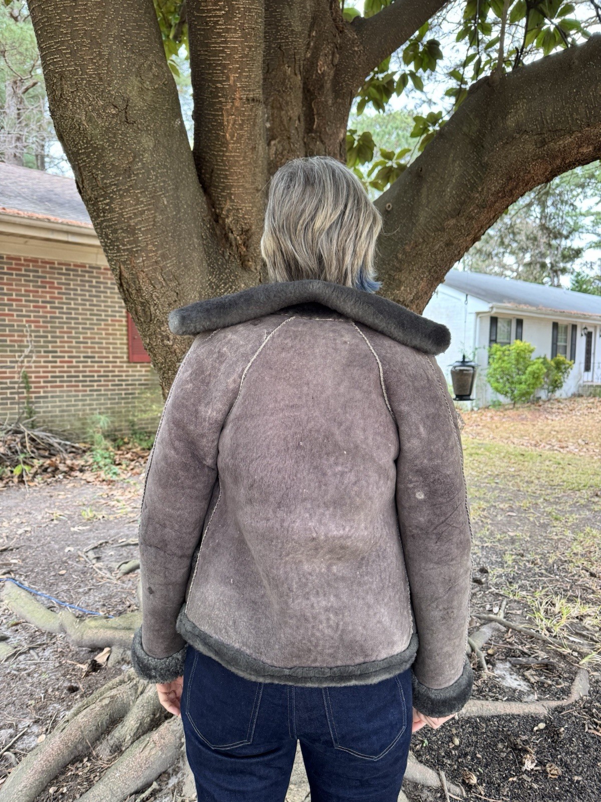 One Of A Kind: Vintage Unique Handmade Artesian Sheepskin Jacket. Warm & Comfy.