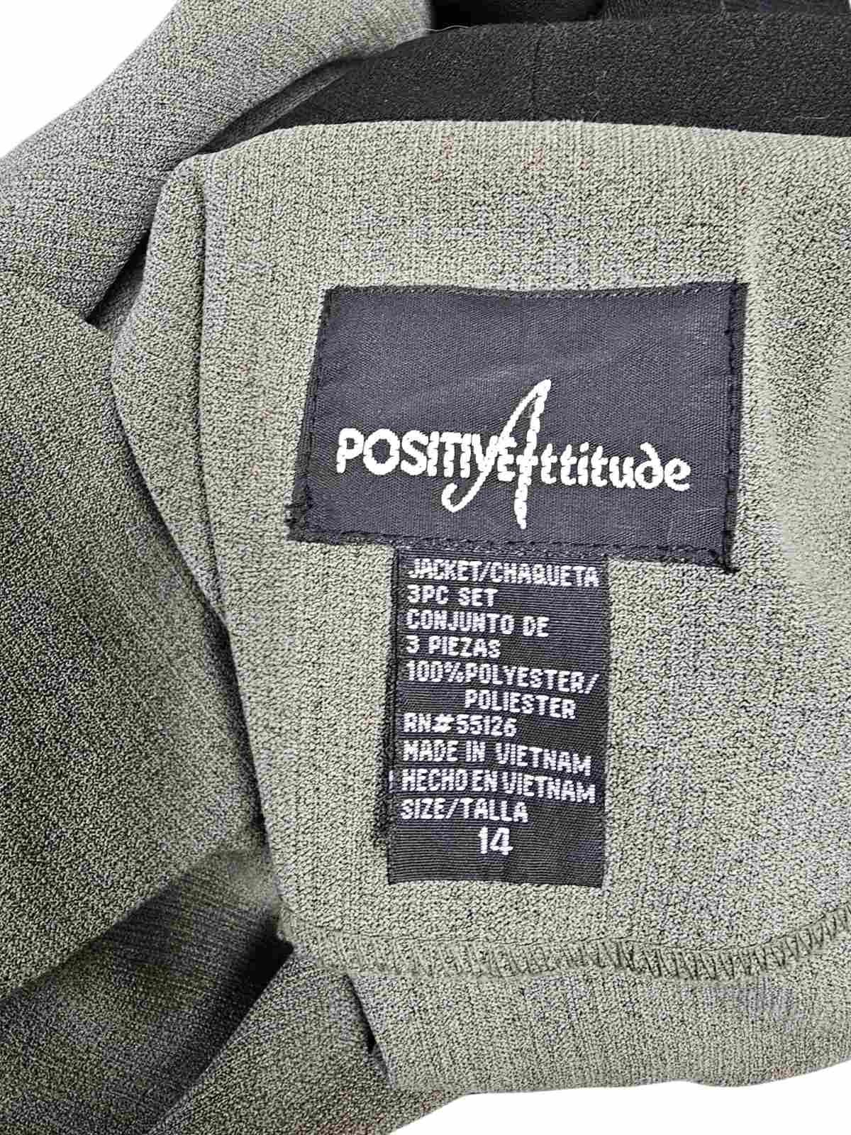 90s – 00s Positive Attitude blouse and jacket set . size 14