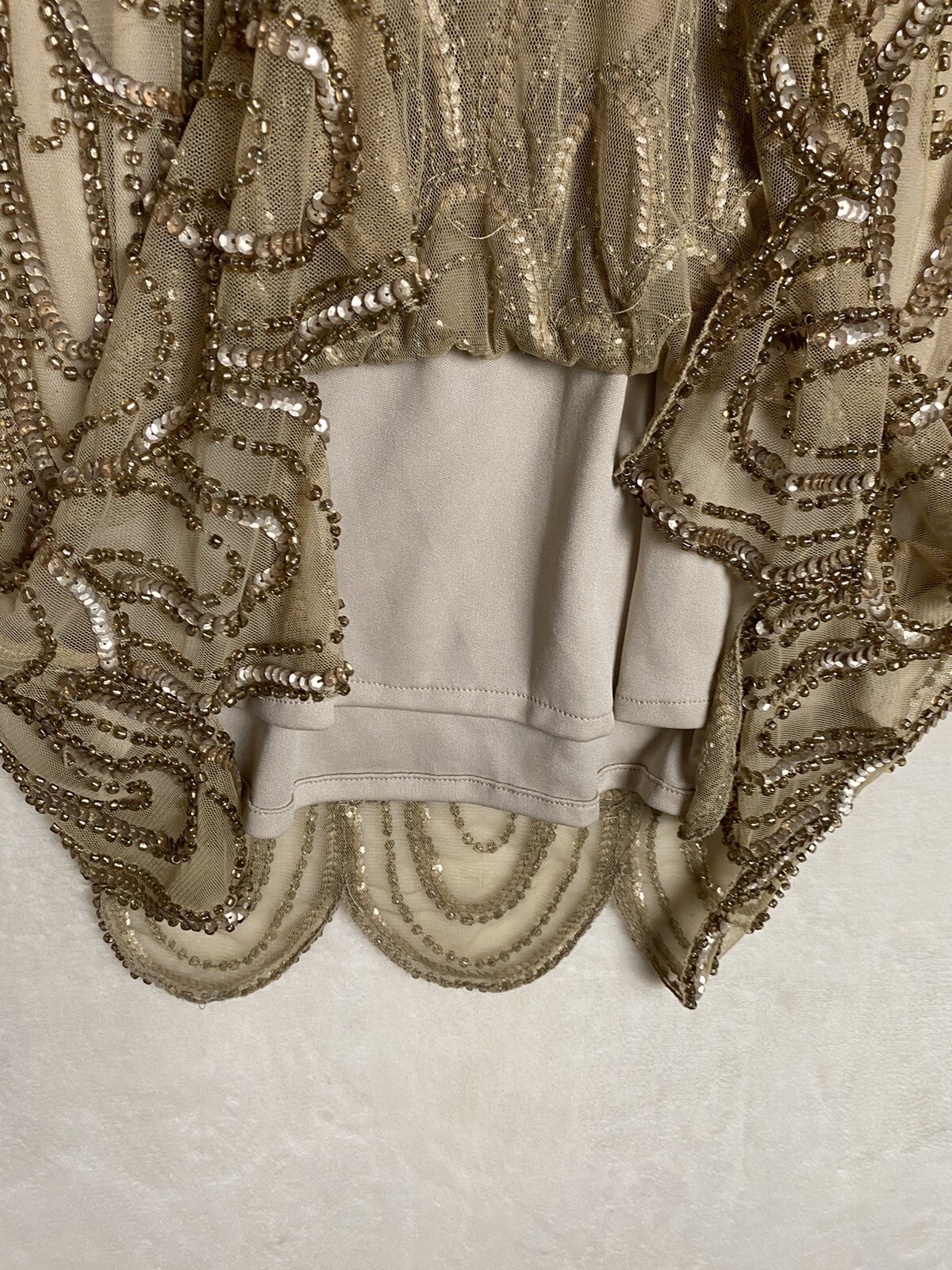 Vintage Predude Sheath Dress 8 Sequin Beaded Cocktail Formal Wedding Party
