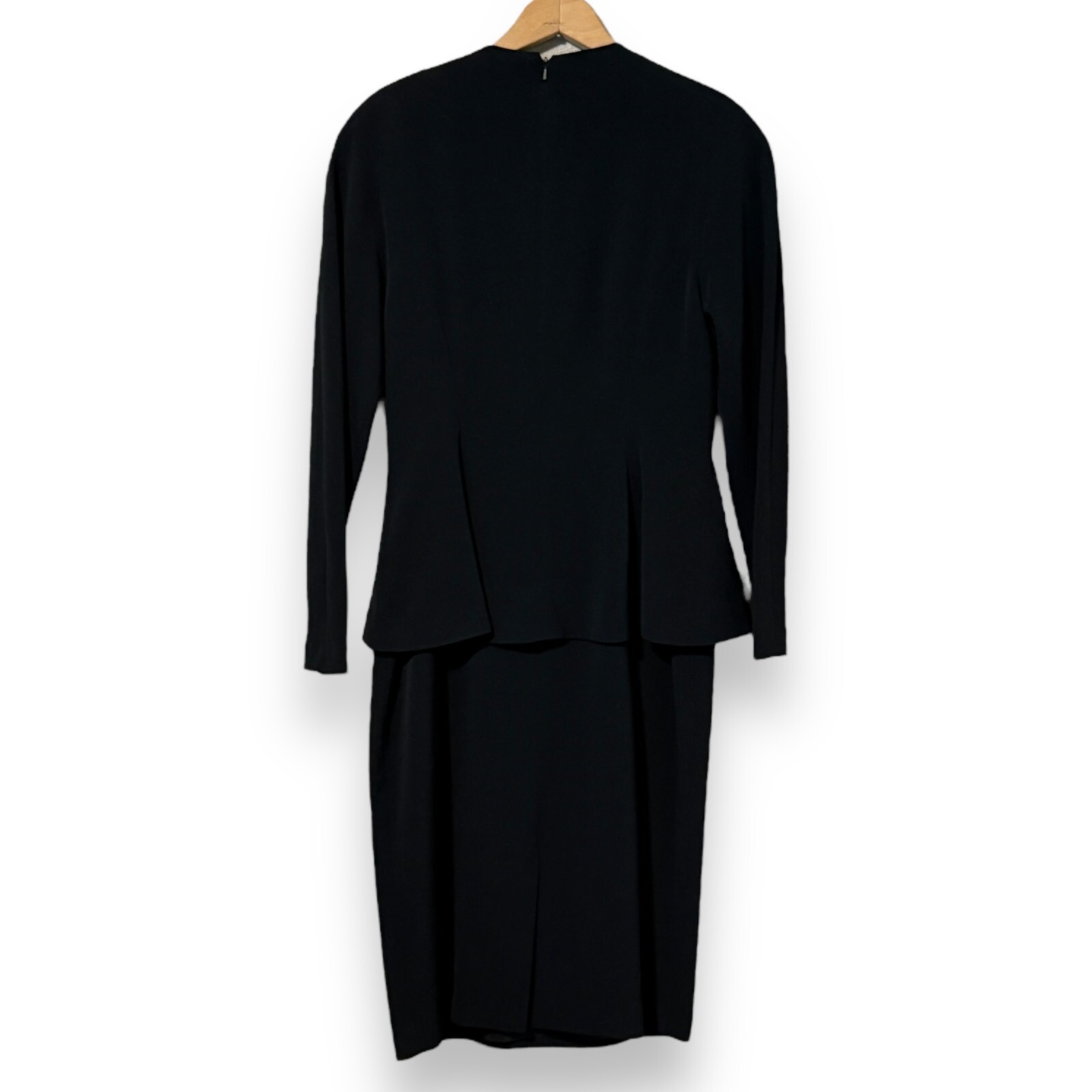 Daymor Mercedes Ferreira Couture Formal Black Beaded Jacket Shirt Dress Suit 6