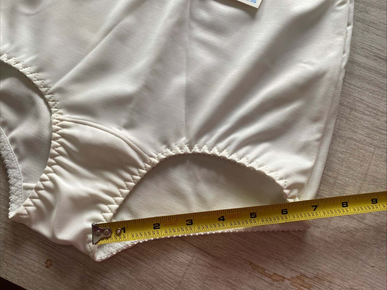 NOS Vtg White Antron III Nylon Spandex Anti Cling #7552 Brief Panty Size L (30)