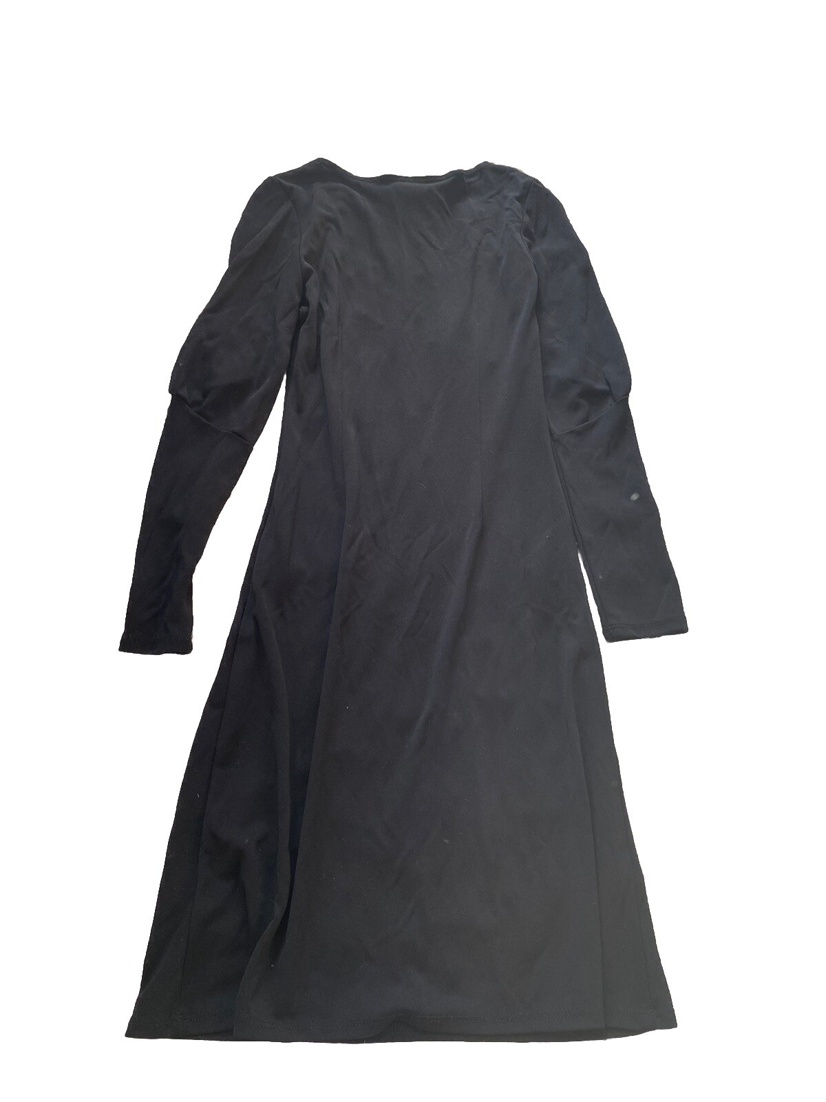 Vintage A.B.S. By Allen Schwartz Dress Black A-Line Small Mid Length Swing