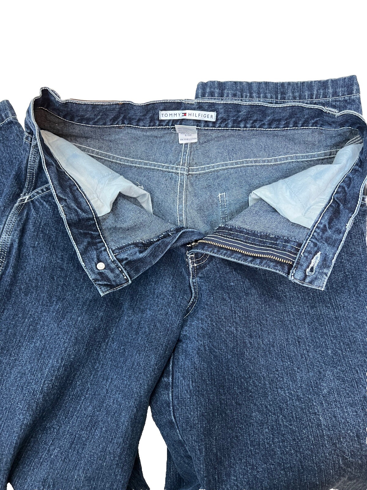 Vintage Tommy Hilfiger Carpenter Jeans Women 31×30 Blue Relaxed Baggy Y2K Tag 10