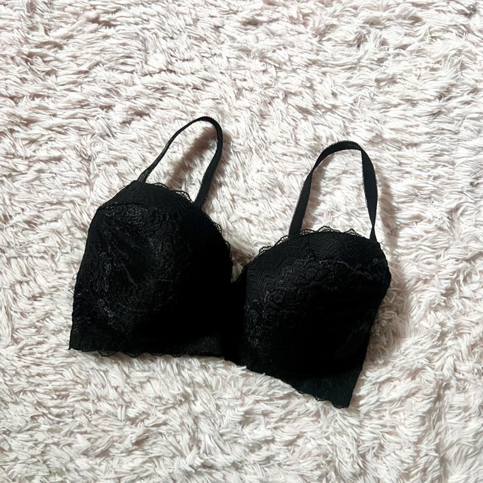 Black Lace Padded Whinsygoth Sexy Lingerie Feminine Bra Womens 36DD Dark Fairy