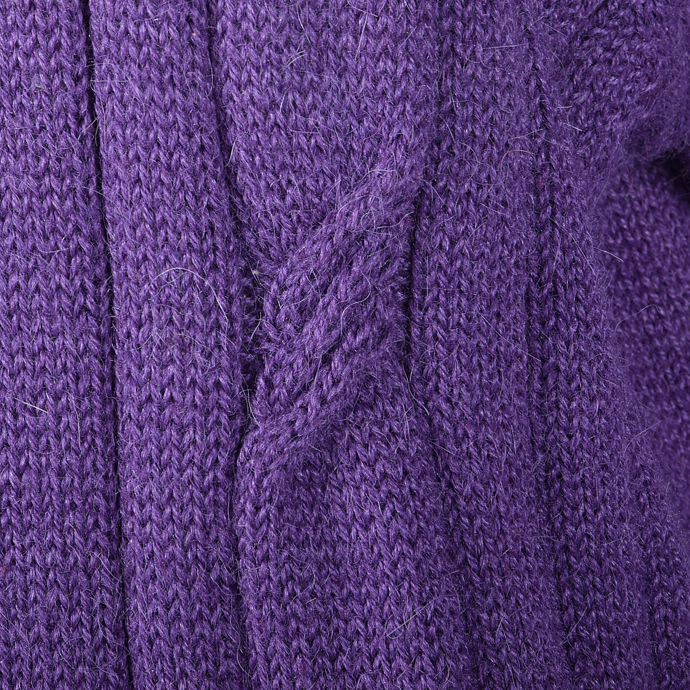 M 1980s Bottega Veneta Mohair Silk Purple Cable Knit Sweater Long Sleeves Cozy
