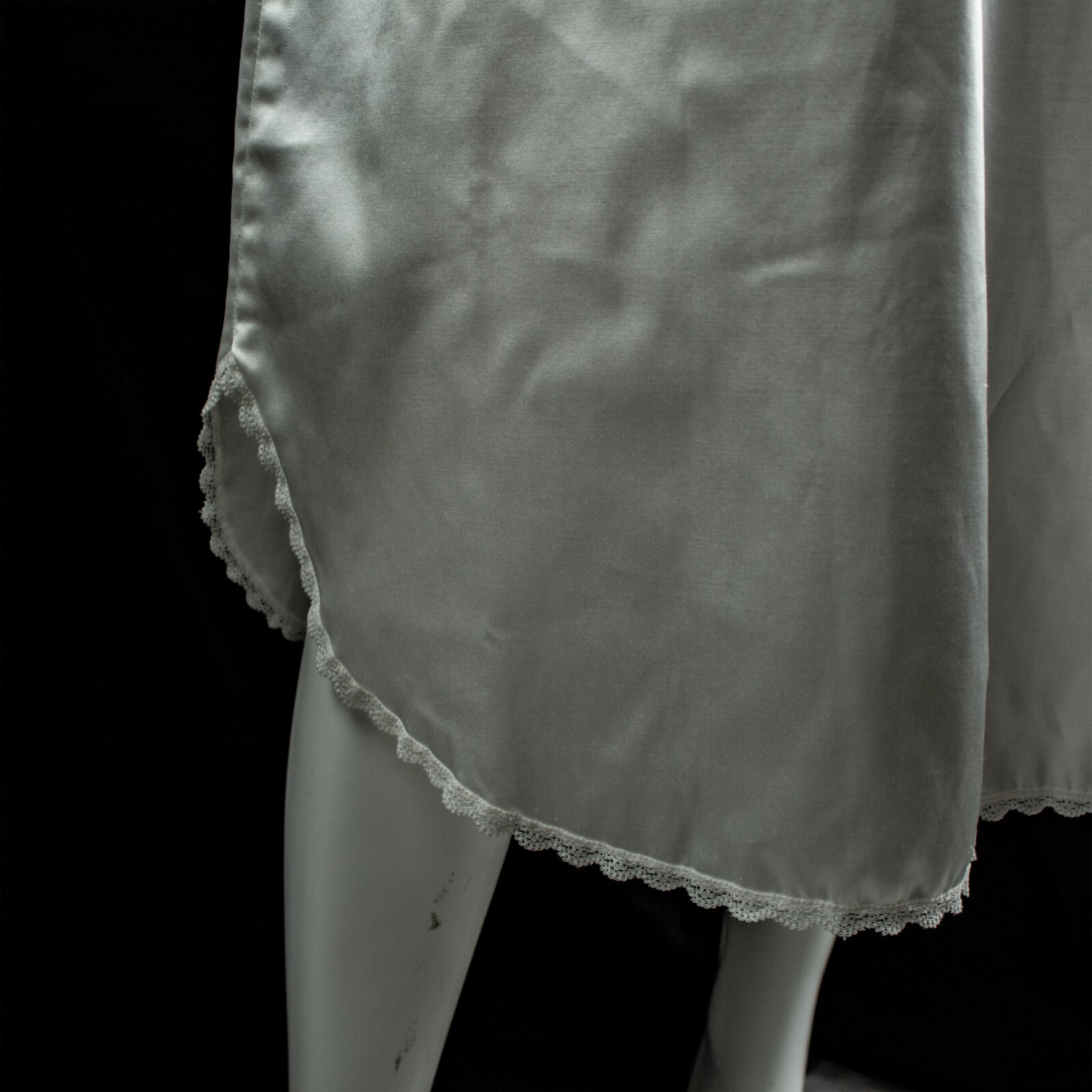 Vintage 1940’s White Lace Women Retro Night Dress Sleepwear Size L