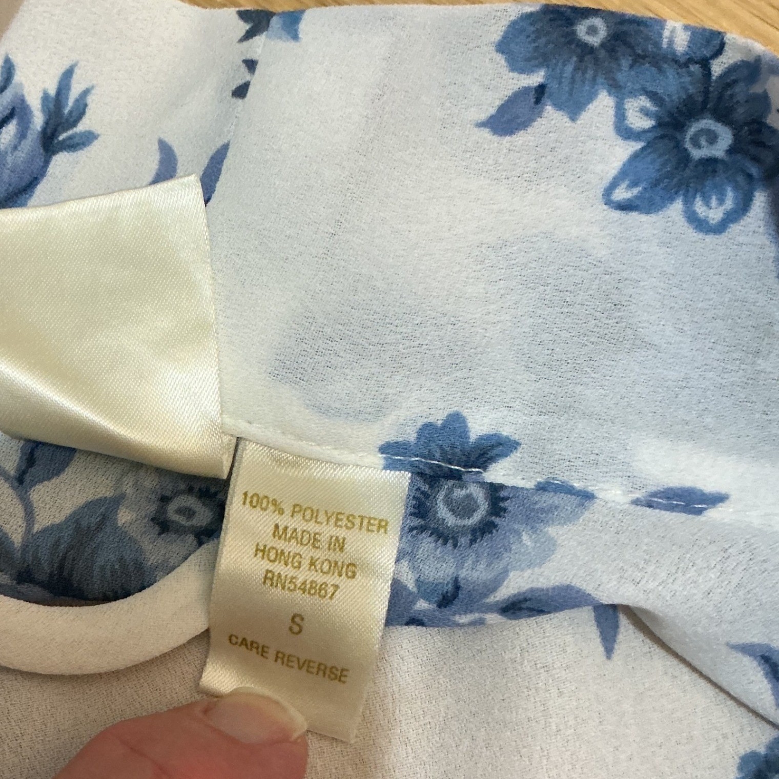 Victoria’s Secret Gold Label Blue White Floral Maxi Robe Slip Set Cottagecore