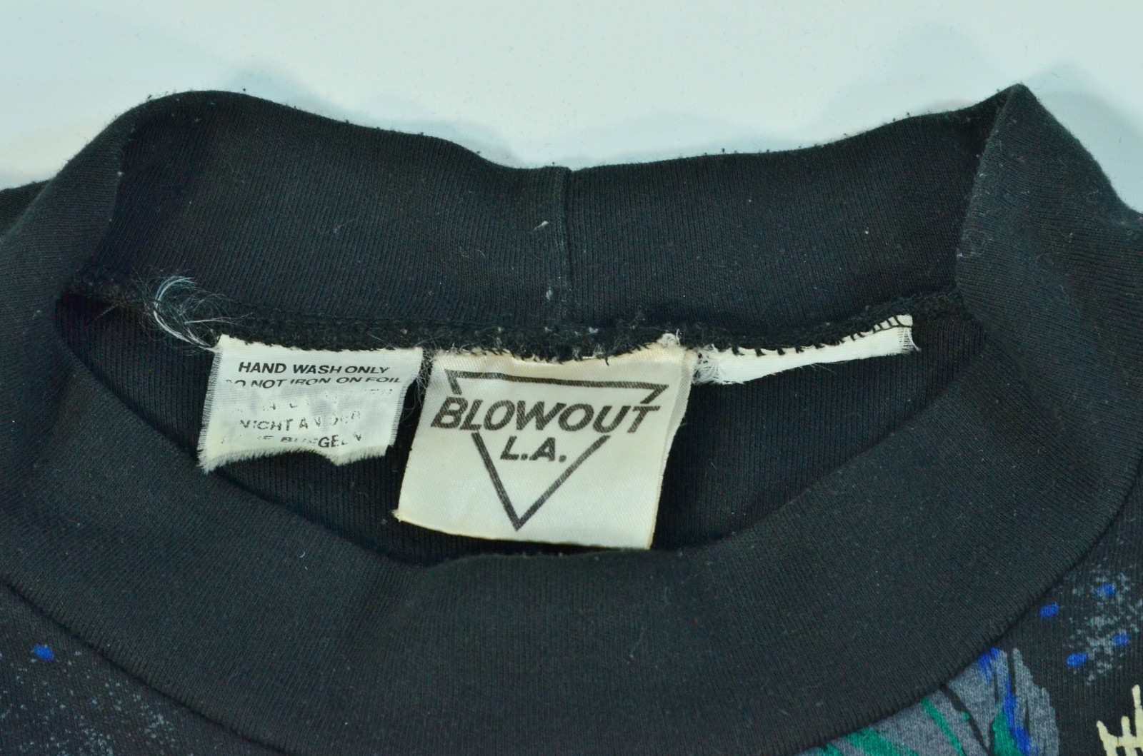 Vintage 80’s Blowout LA Black Gray 1920’s Flapper Woman Graphic Top Sweatshirt